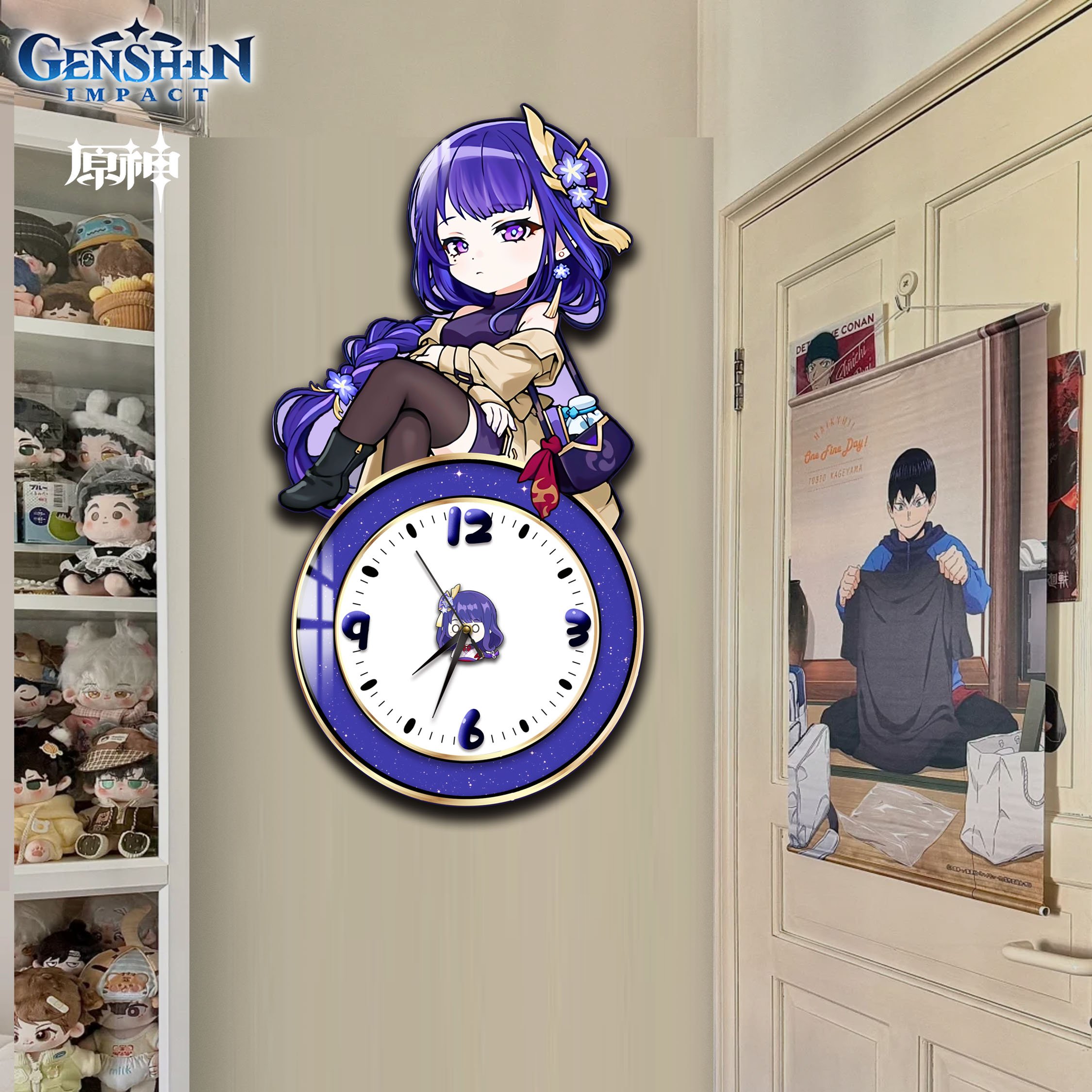 【週邊】阿喵畫社－原神 雷神 鐘錶裝飾畫