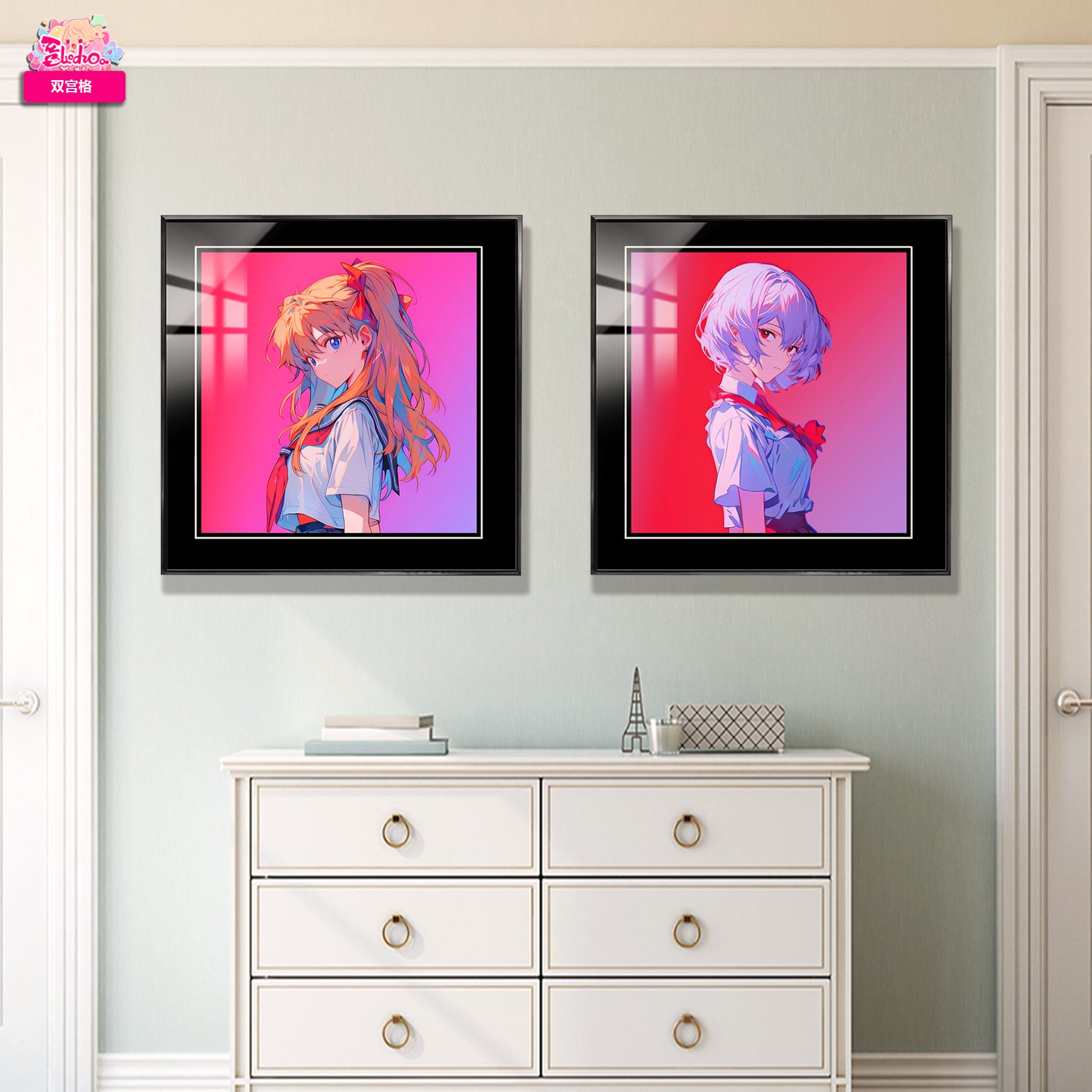 【週邊】阿喵畫社-EVA 明日香綾波麗組合