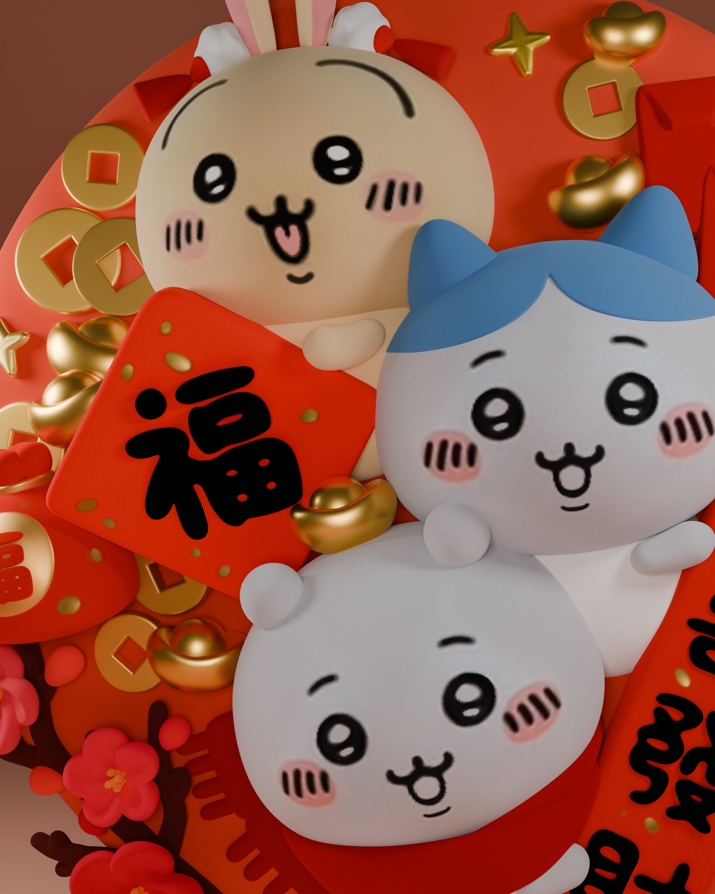 【吉伊卡哇】潮社工作室-chiikawa 過大年