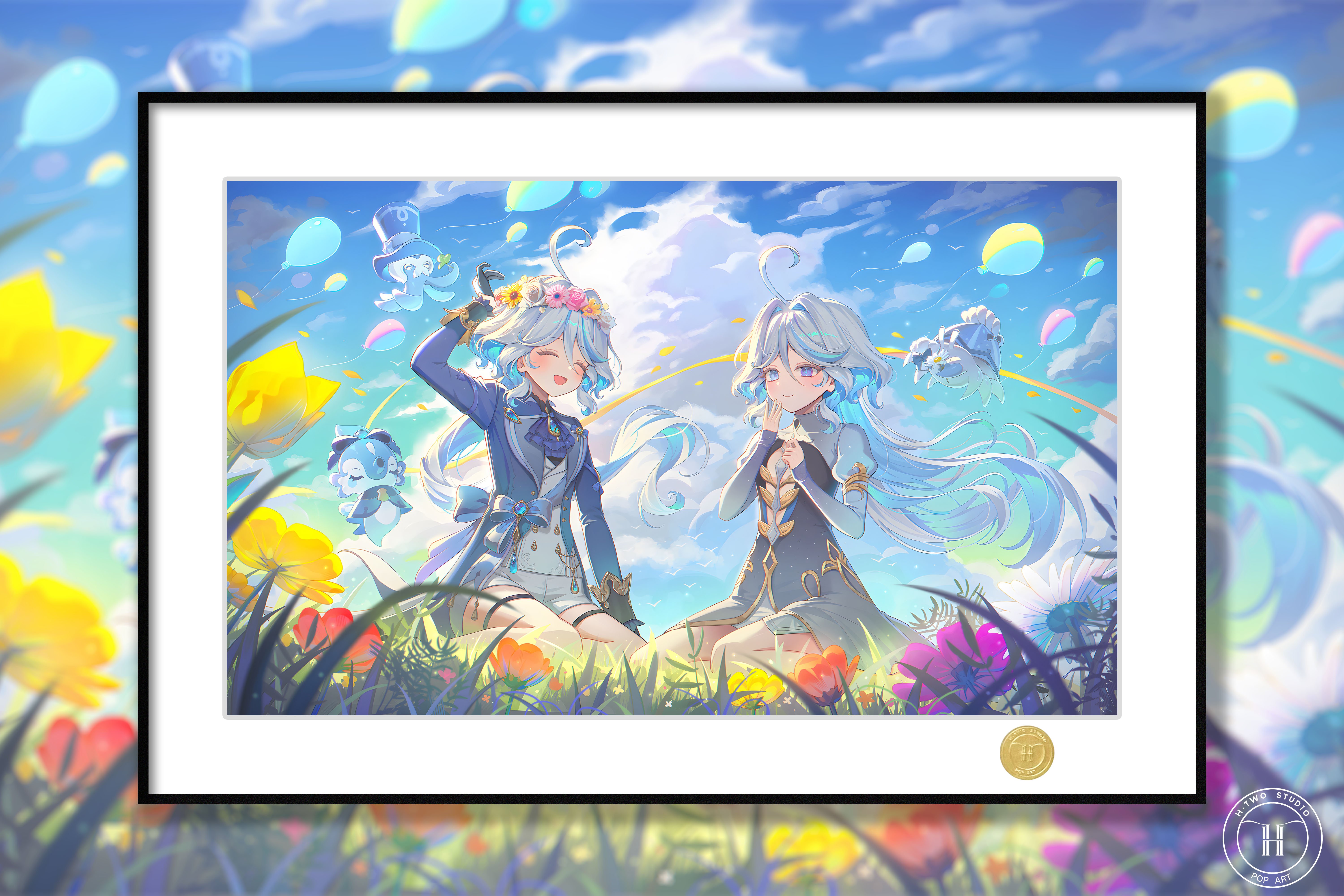 【週邊】H2工作室－原神 水神 芙寧娜 裝飾畫