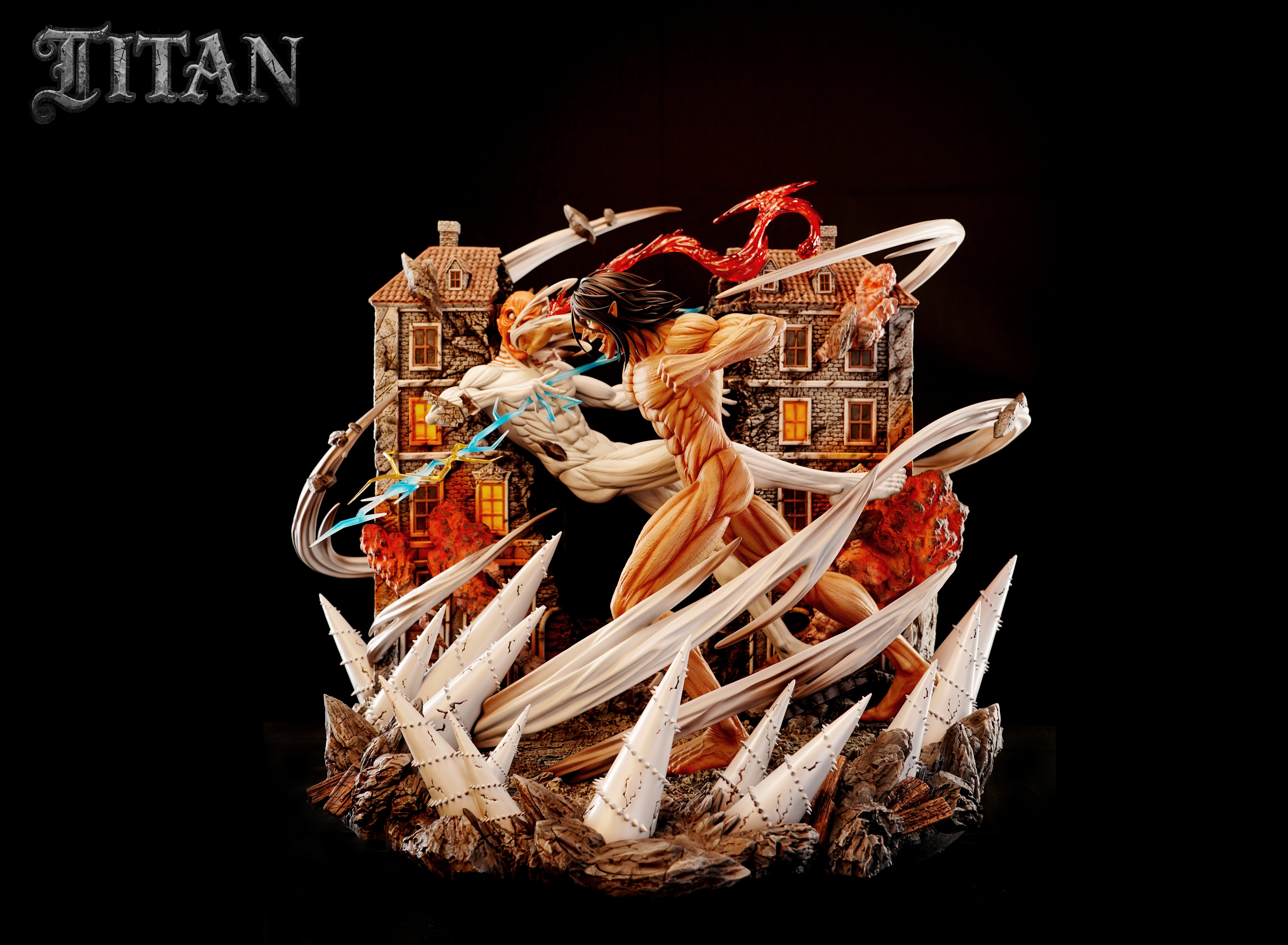 【進擊的巨人】TITAN工作室-大型巨人 第一彈 戰錘巨人VS進巨