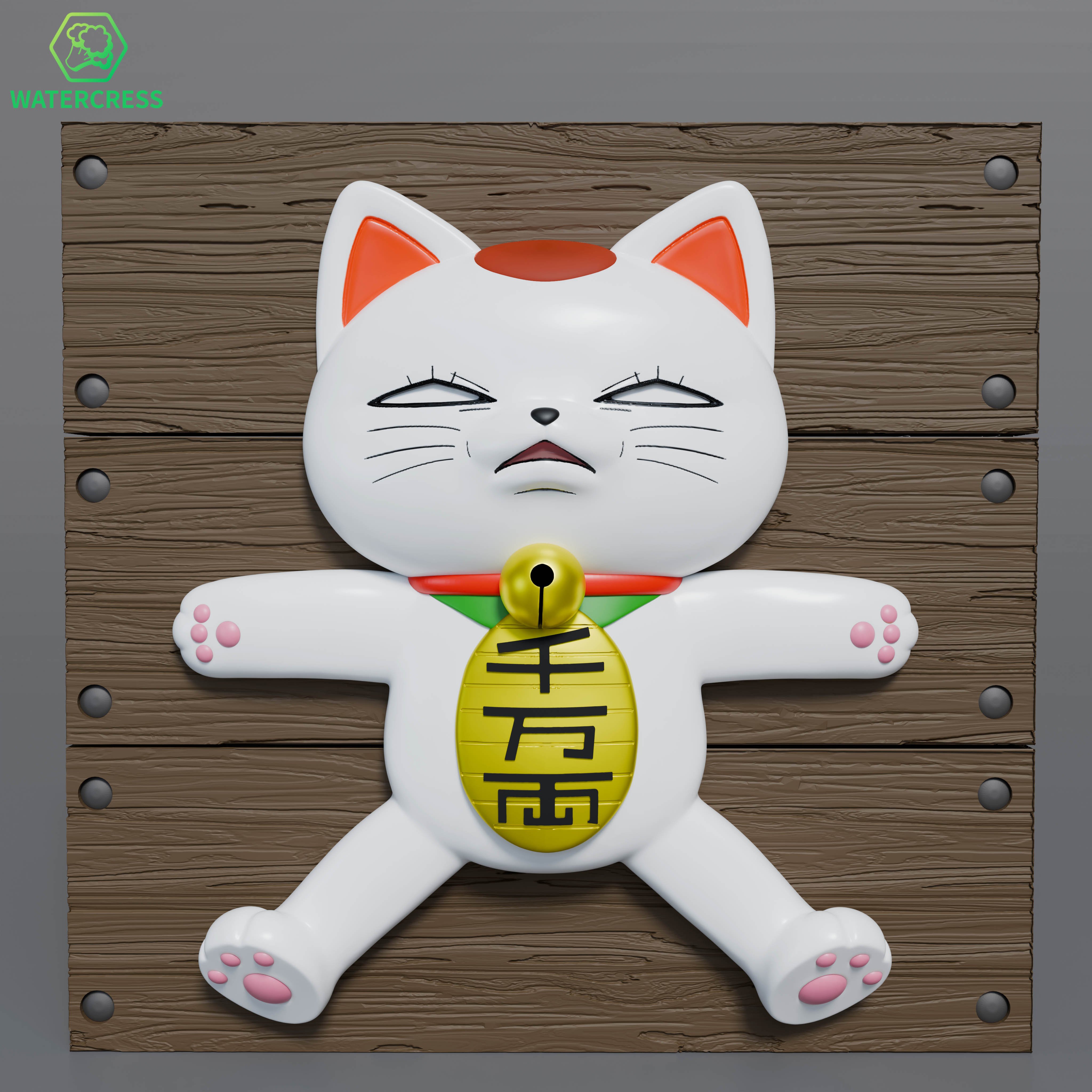 【膽大黨】Watercress-招財貓膽大黨高速婆婆冰箱貼