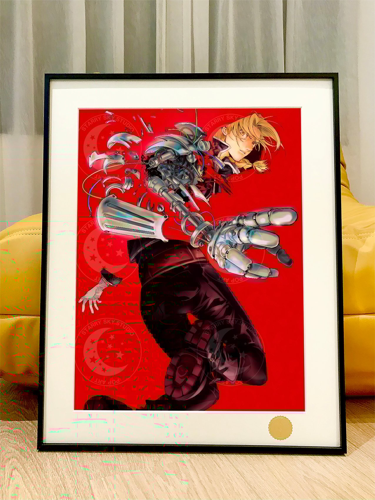 【週邊】星空工作室-愛德華艾爾利克 鋼之鍊金術師鋼煉阿爾馮斯動畫二次元裝飾畫