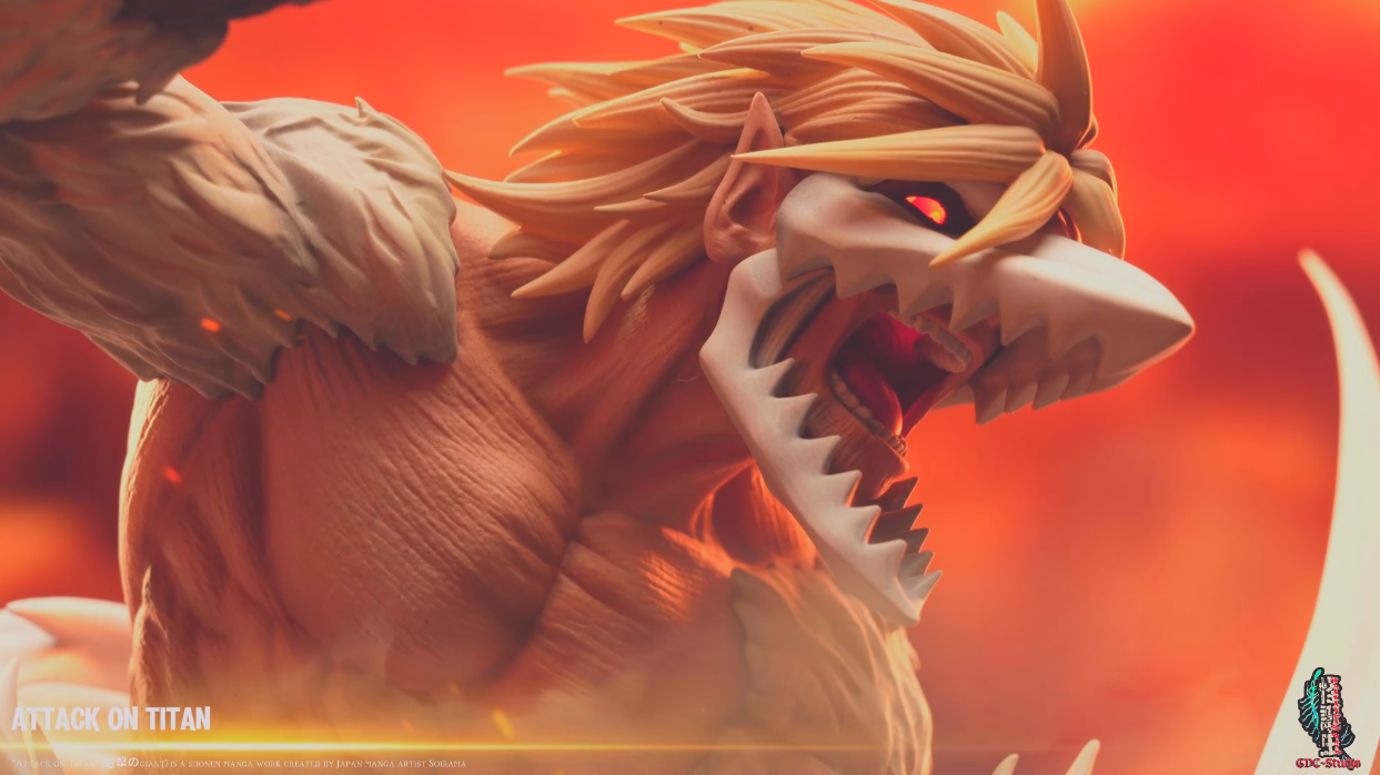 【進擊的巨人】怪誕蟲工作室-進擊的巨人半身雕像系列 第一彈 鎧之巨人&顎之巨人