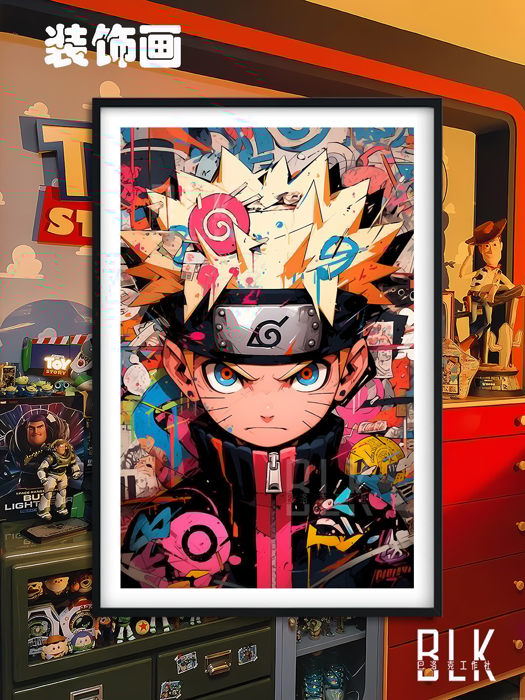 【週邊】巴洛克-火影忍者 塗鴉鳴人 裝飾畫&冰箱貼 【週邊】巴洛克-火影忍者 塗鴉鳴人 裝飾畫&冰箱貼