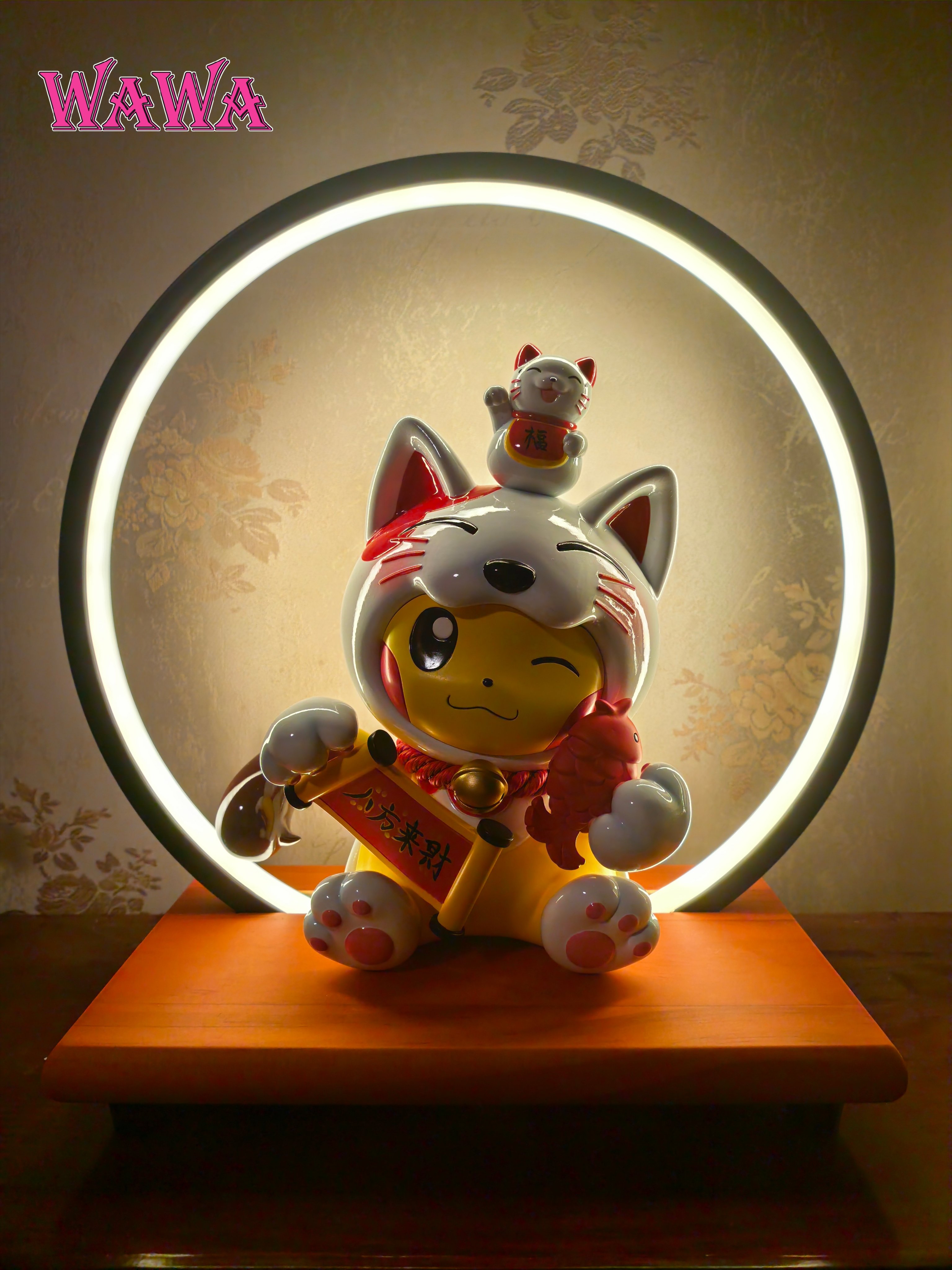 【寶可夢】WAWA studio-招財系列 皮卡丘變裝招財貓