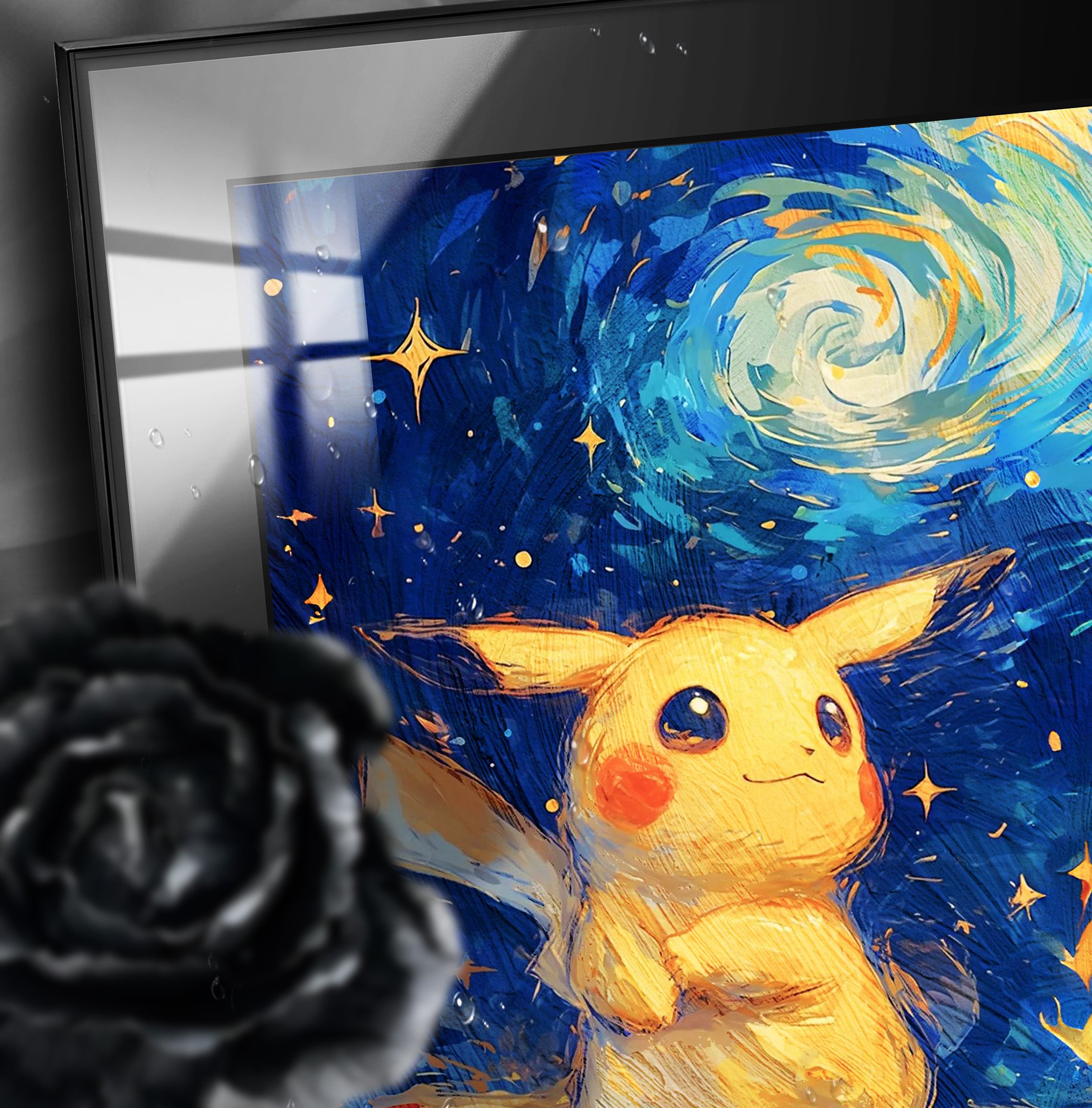 【週邊】阿喵畫社-梵谷星空 皮卡丘