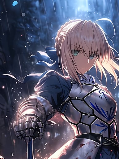 【週邊】巴洛克－Fate/stay night 雨中saber 裝飾畫&冰箱貼