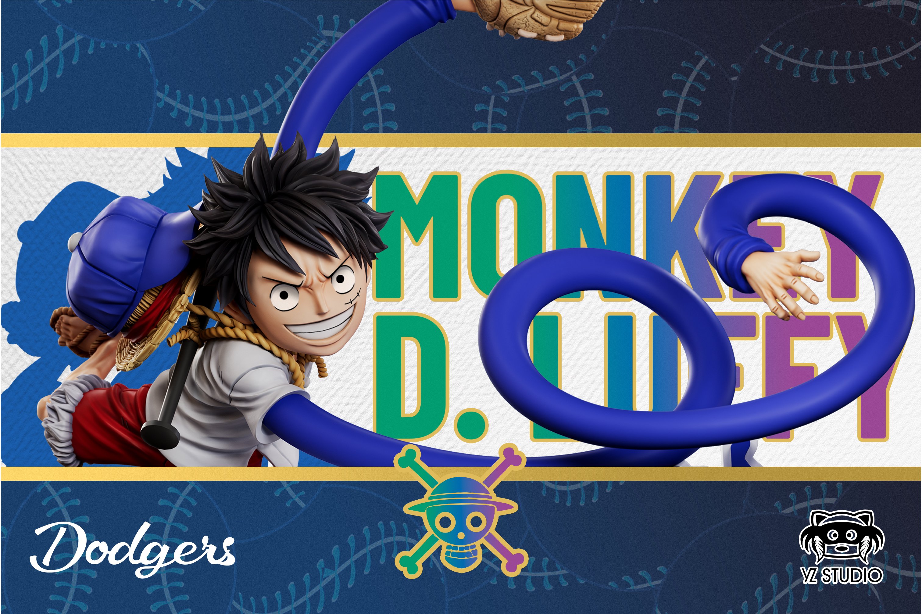 【海賊王】YZ工作室-銘牌系列 第三彈 LAD 道奇棒球路飛