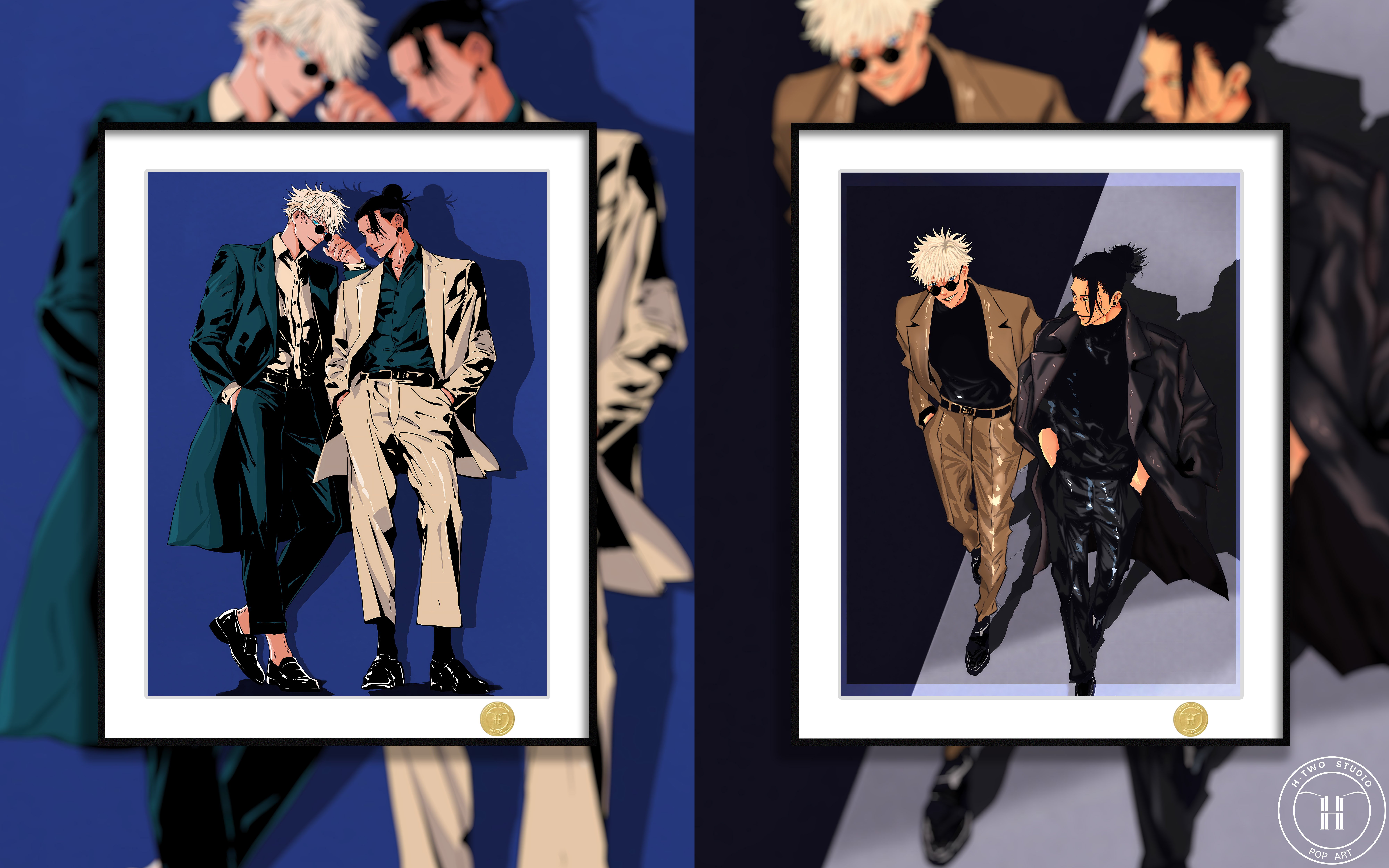 【週邊】H2工作室-西裝暴徒 咒術迴戰五條悟夏油傑裝飾畫