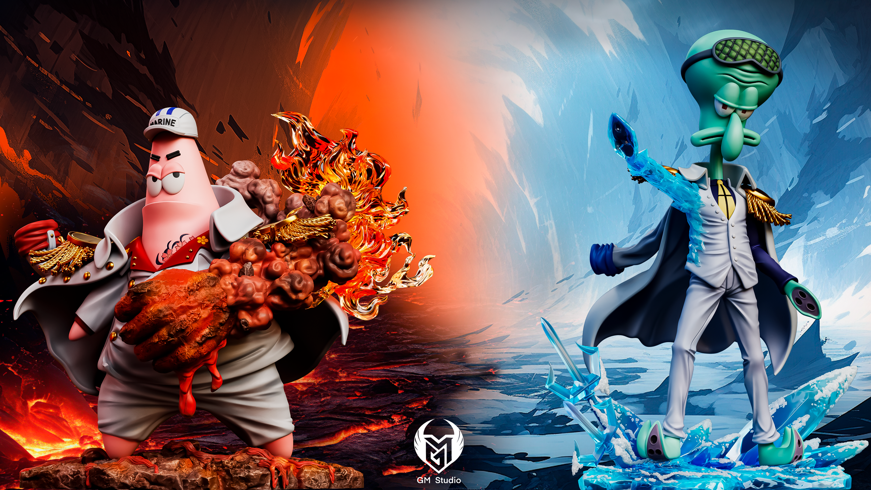 【海綿寶寶】GM-studio-派大星cos赤犬 章魚哥cos青稚