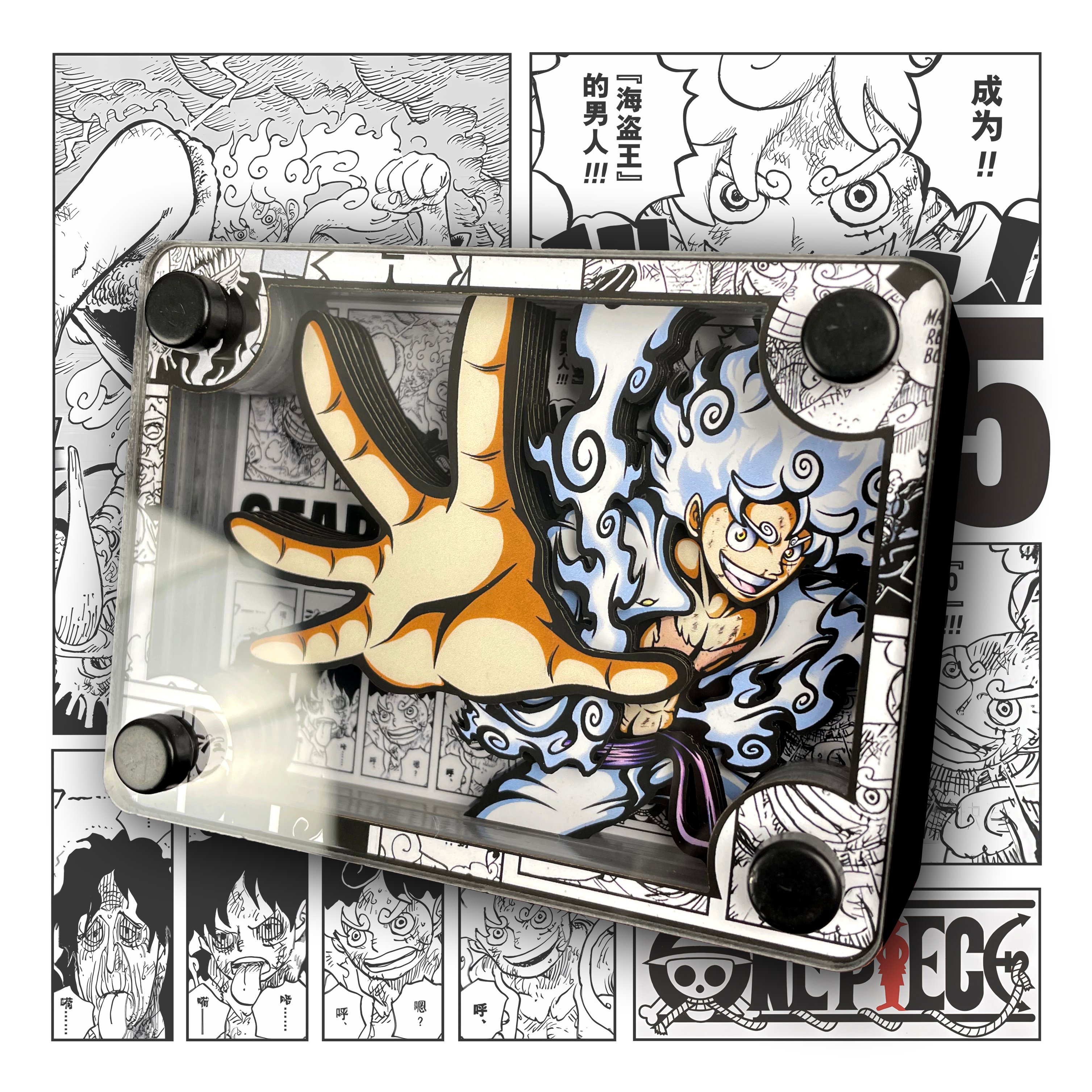 【週邊】萌萌匠-海賊王尼卡路飛週邊壓克力方磚卡磚高顏值立牌