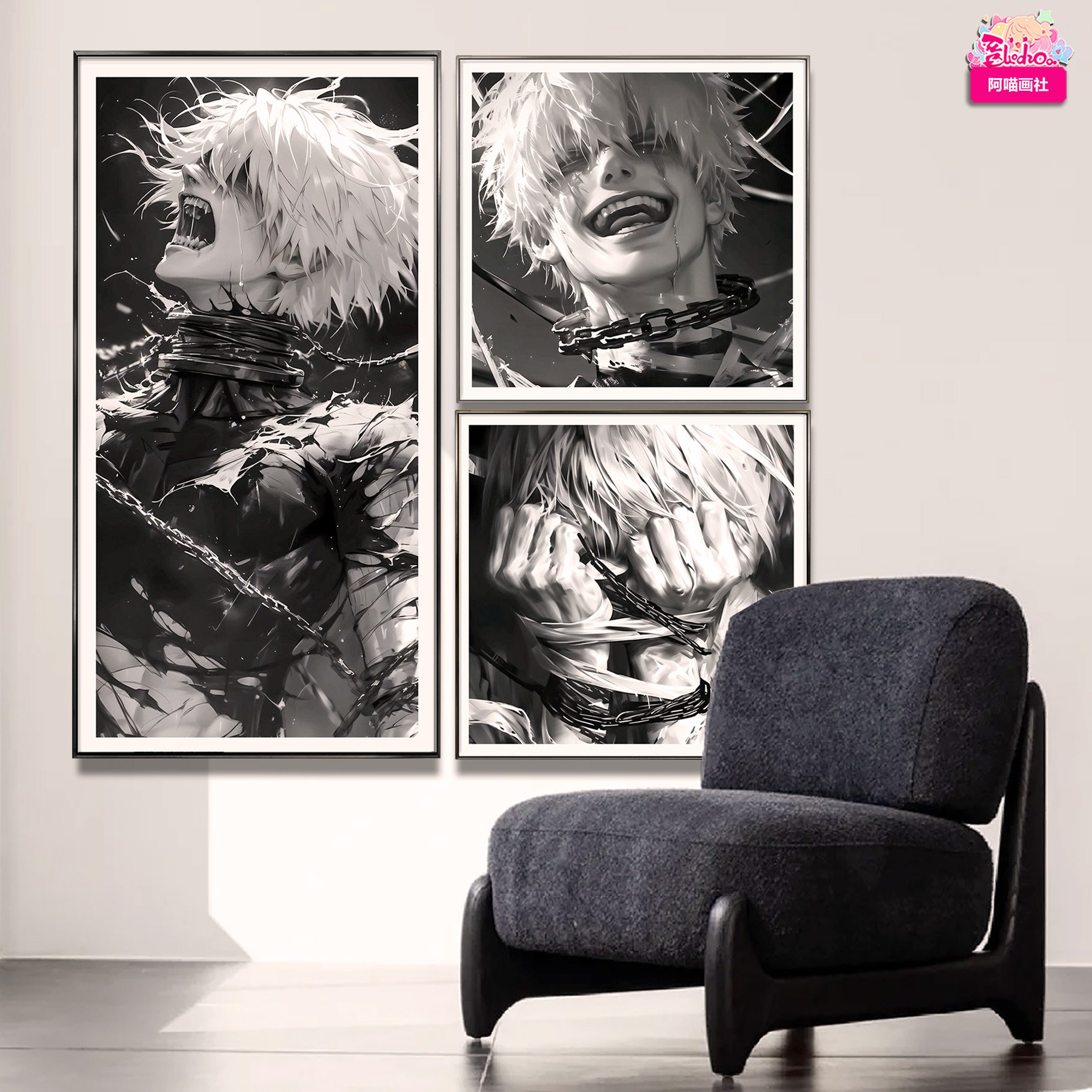 【週邊】阿喵畫社-金木研黑化三宮格