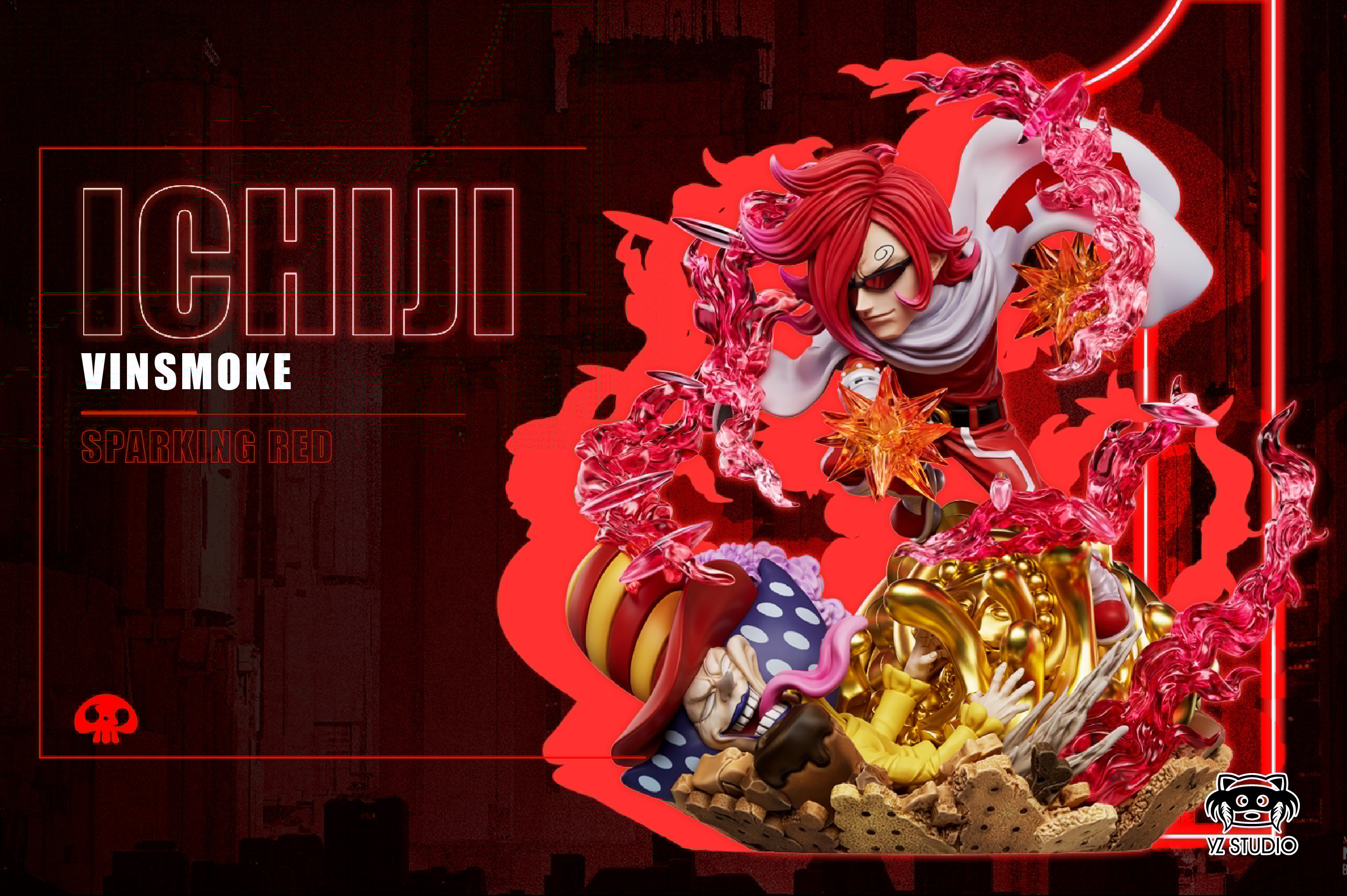 【海賊王】YZ工作室-傑爾瑪變身系列 最終彈 赤紅電火 文斯莫克·伊治