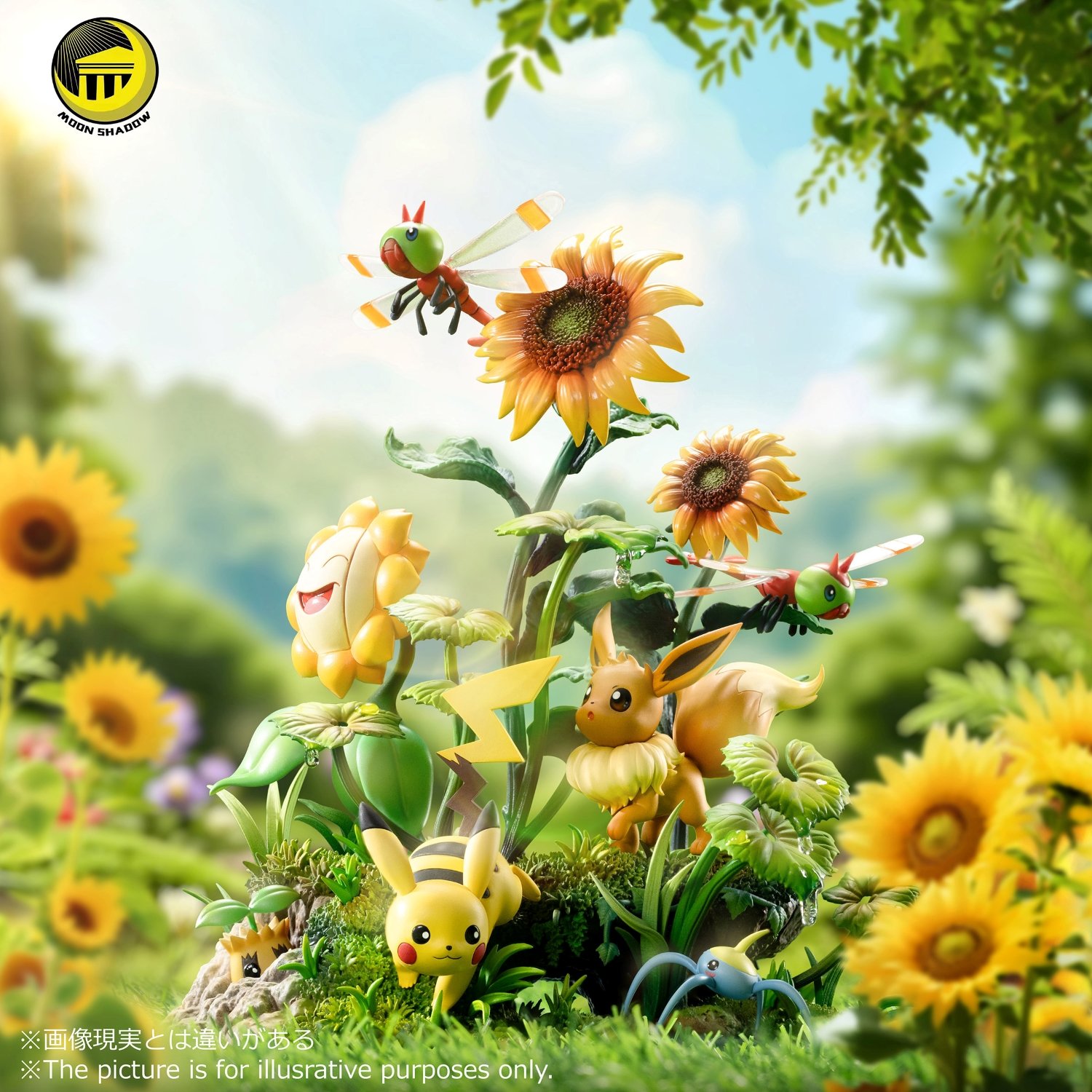 【寶可夢】月影殿-自然系列 伊布 第五彈 伊布皮卡丘場景