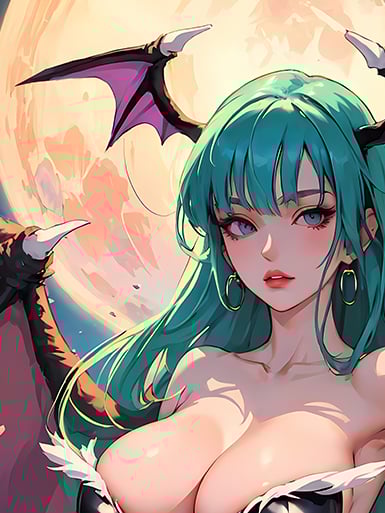 【週邊】巴洛克－惡魔戰士 月下莫莉卡 裝飾畫 & 冰箱貼