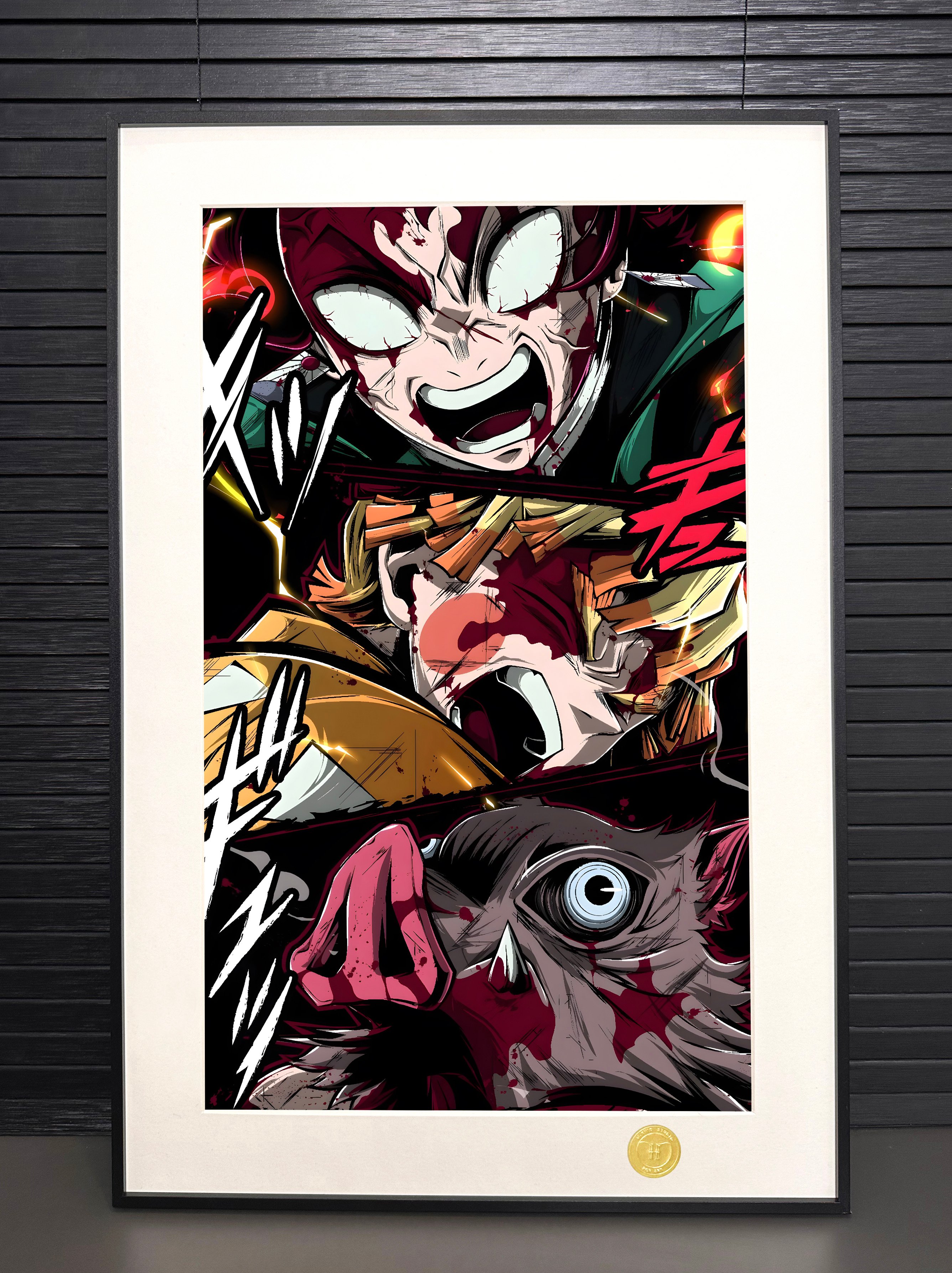 【週邊】H2工作室-魚糕組 鬼滅之刃灶門炭治郎我妻善逸嘴平伊之助裝飾畫