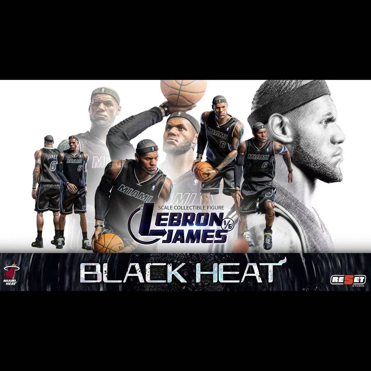 【可動人偶】ResetStudio-可動眼 熱火詹姆斯黑熱套裝