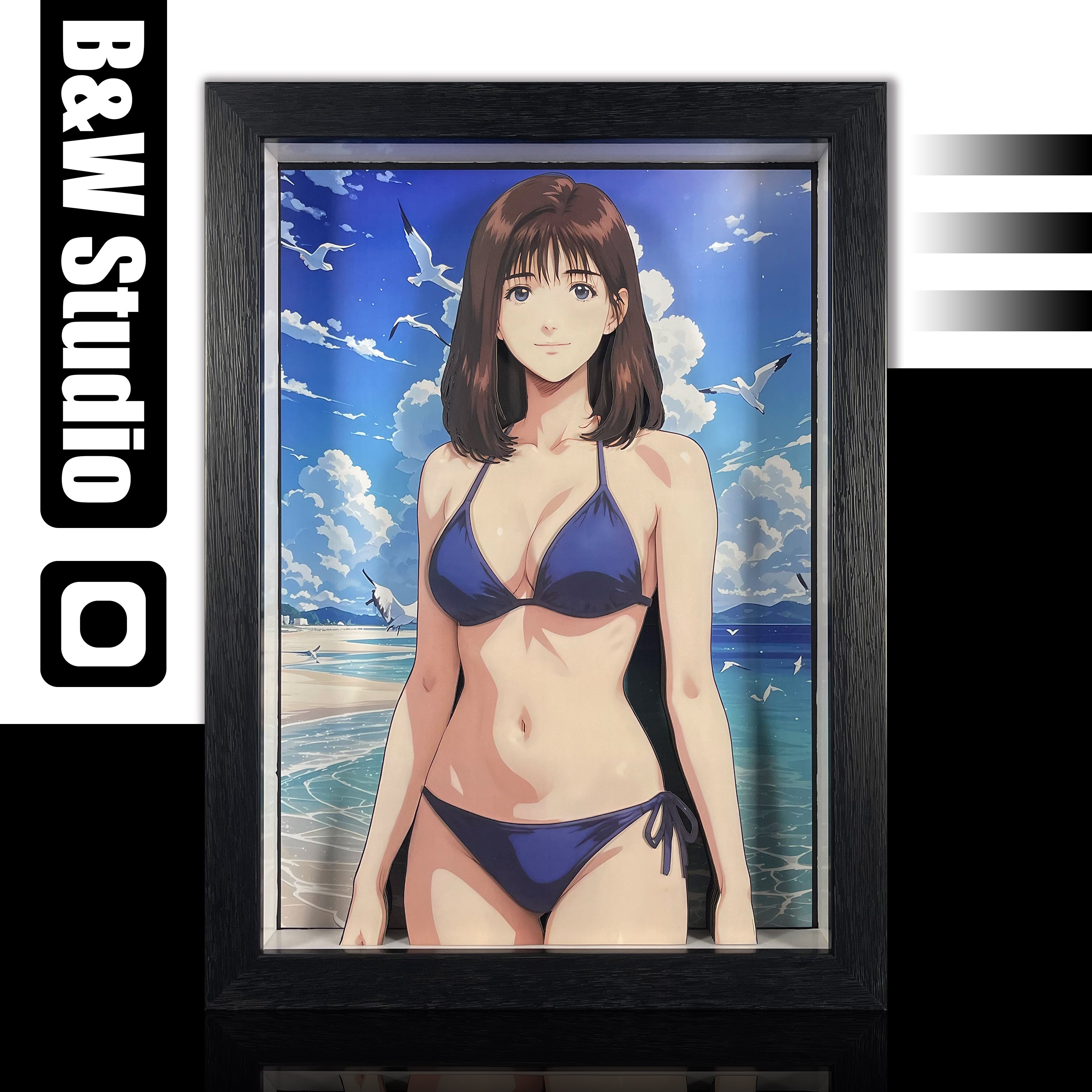 【週邊】B&W Studio-赤木晴子 立體裝飾畫