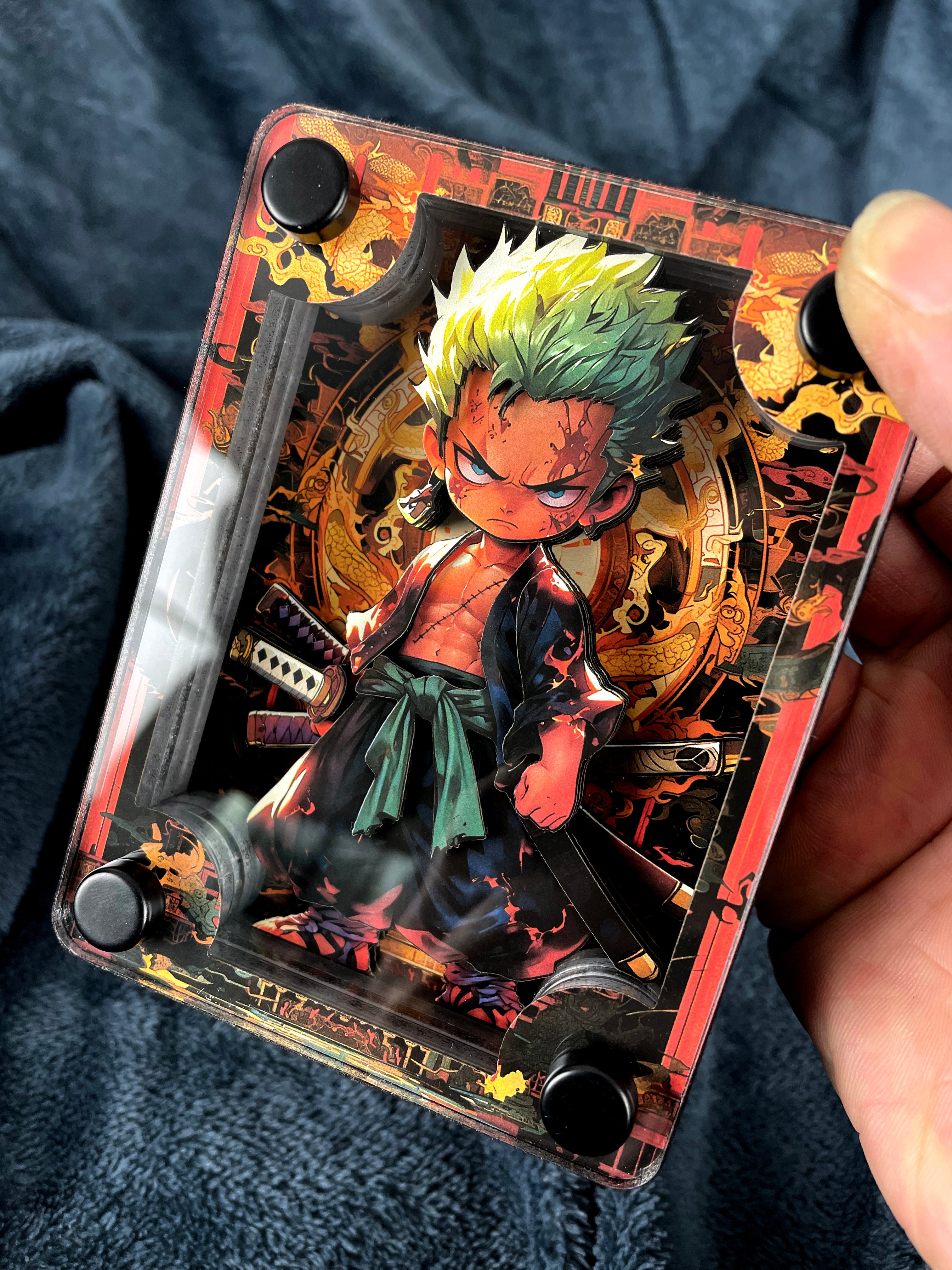 【週邊】萌萌匠-Onepiece海賊王羅羅諾亞佐羅小索隆立體壓克力磚擺台