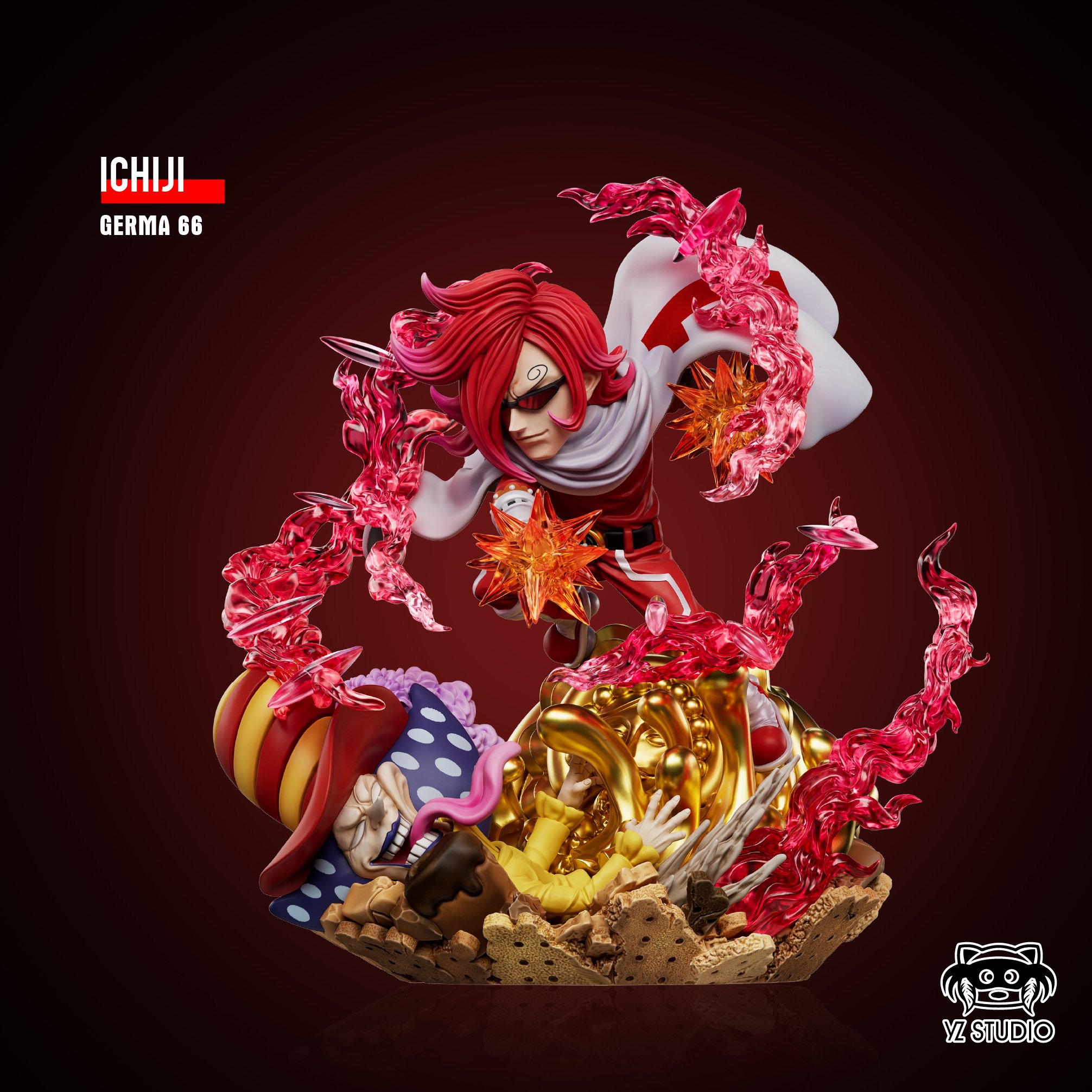 【海賊王】YZ工作室-傑爾瑪變身系列 最終彈 赤紅電火 文斯莫克·伊治