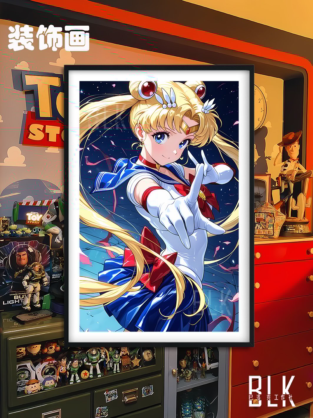 【週邊】巴洛克－美少女戰士 水手月亮 裝飾畫&冰箱貼