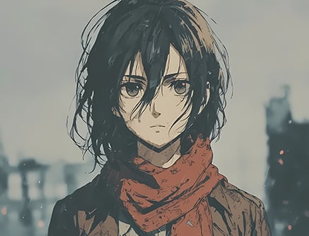 【週邊】巴洛克－進擊的巨人 雨中三笠 裝飾畫＆冰箱貼