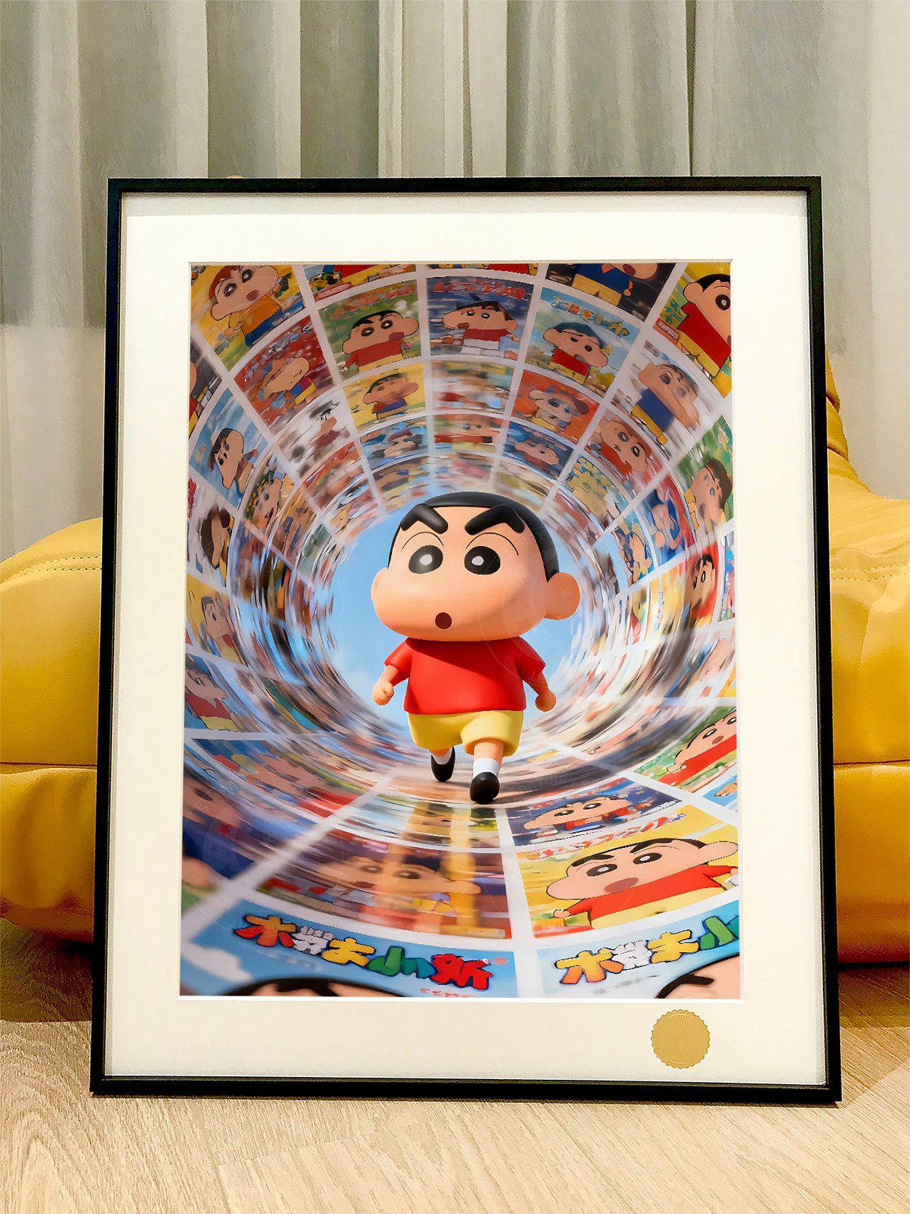【週邊】星空工作室－蠟筆小新 小新時光隧道 裝飾畫