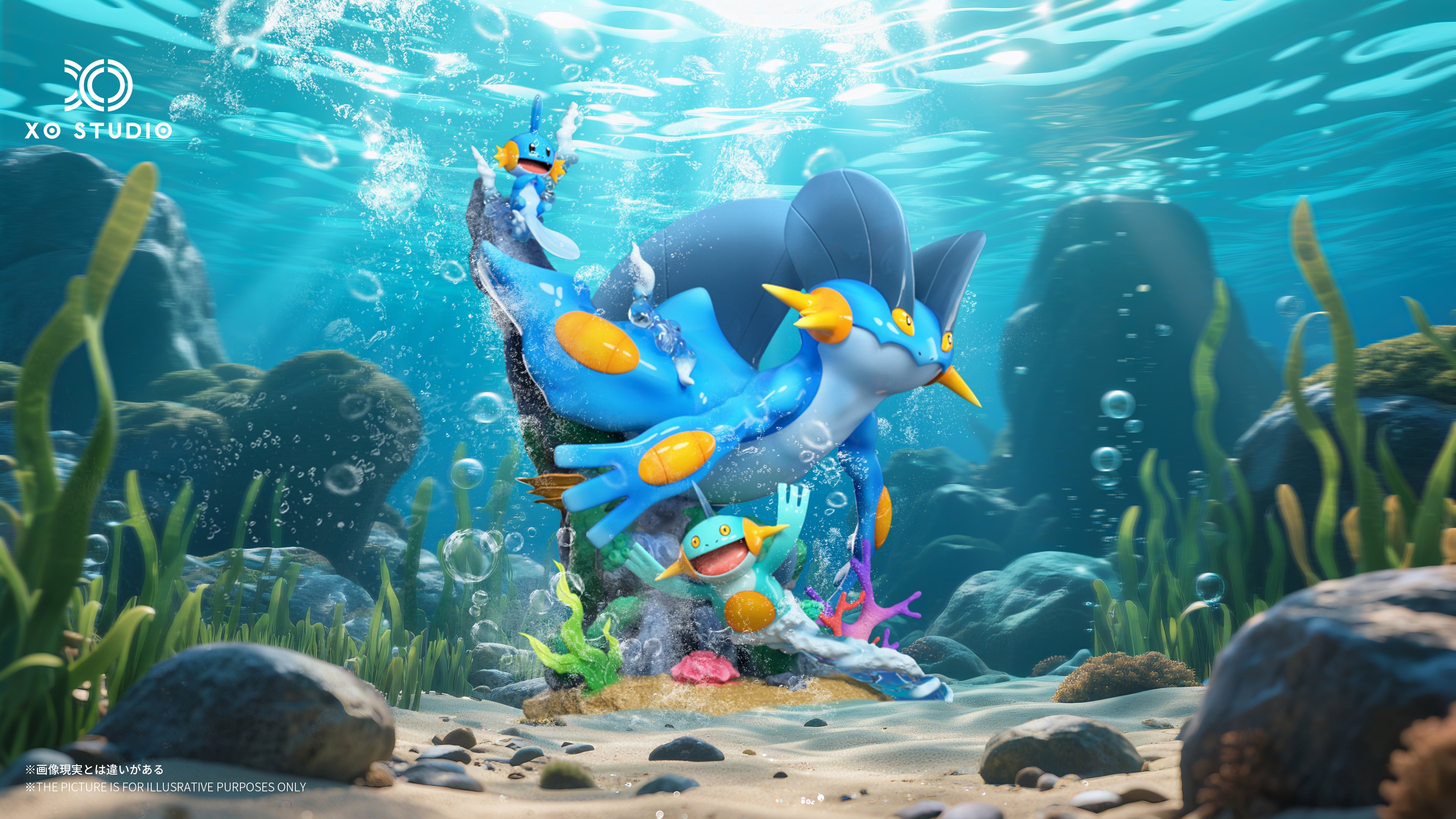 【寶可夢】XO studio-SCALE WORLD 大力鱷進化組&巨沼怪進化組