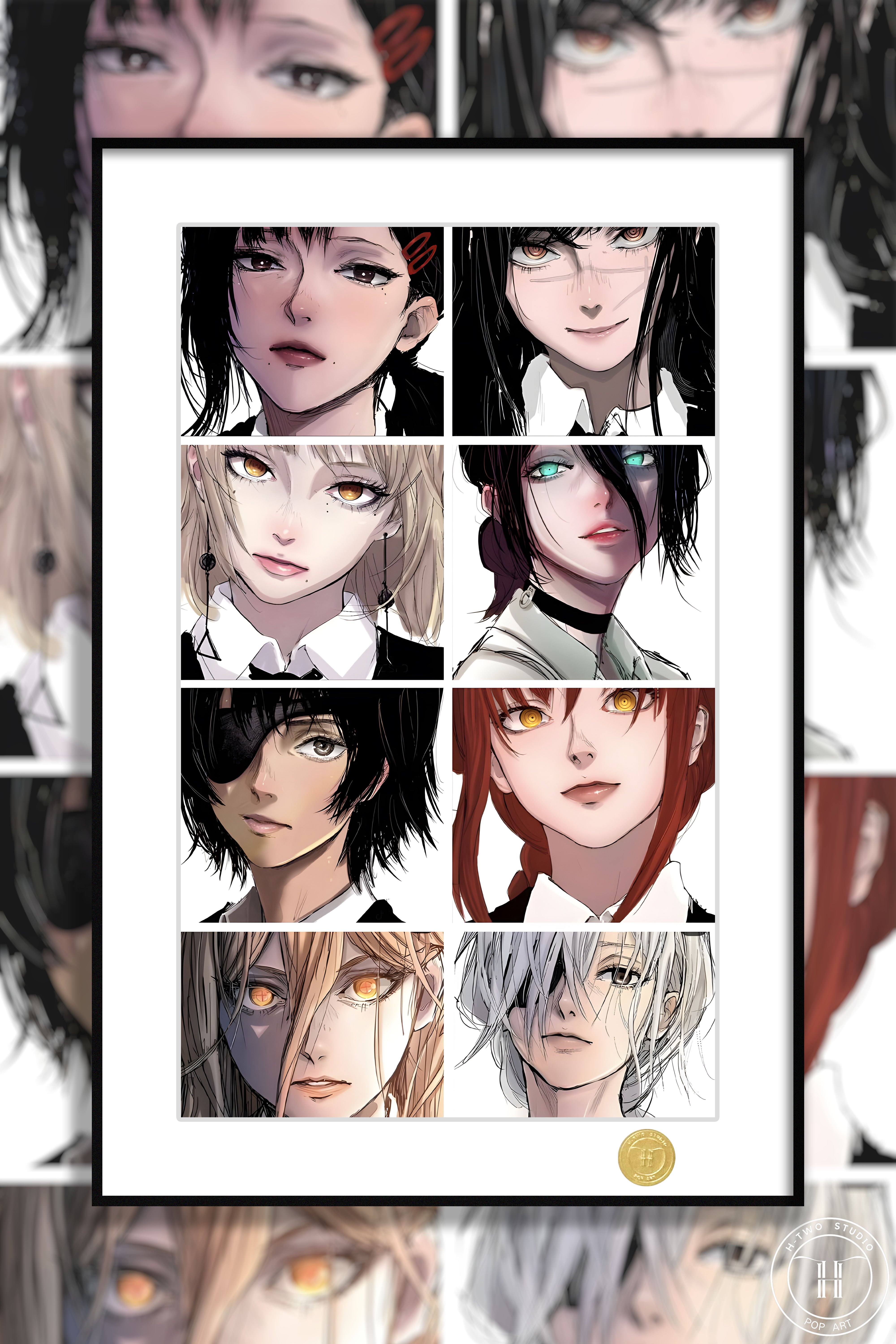 【週邊】H2工作室－鏈鋸人 電鋸人女團 裝飾畫