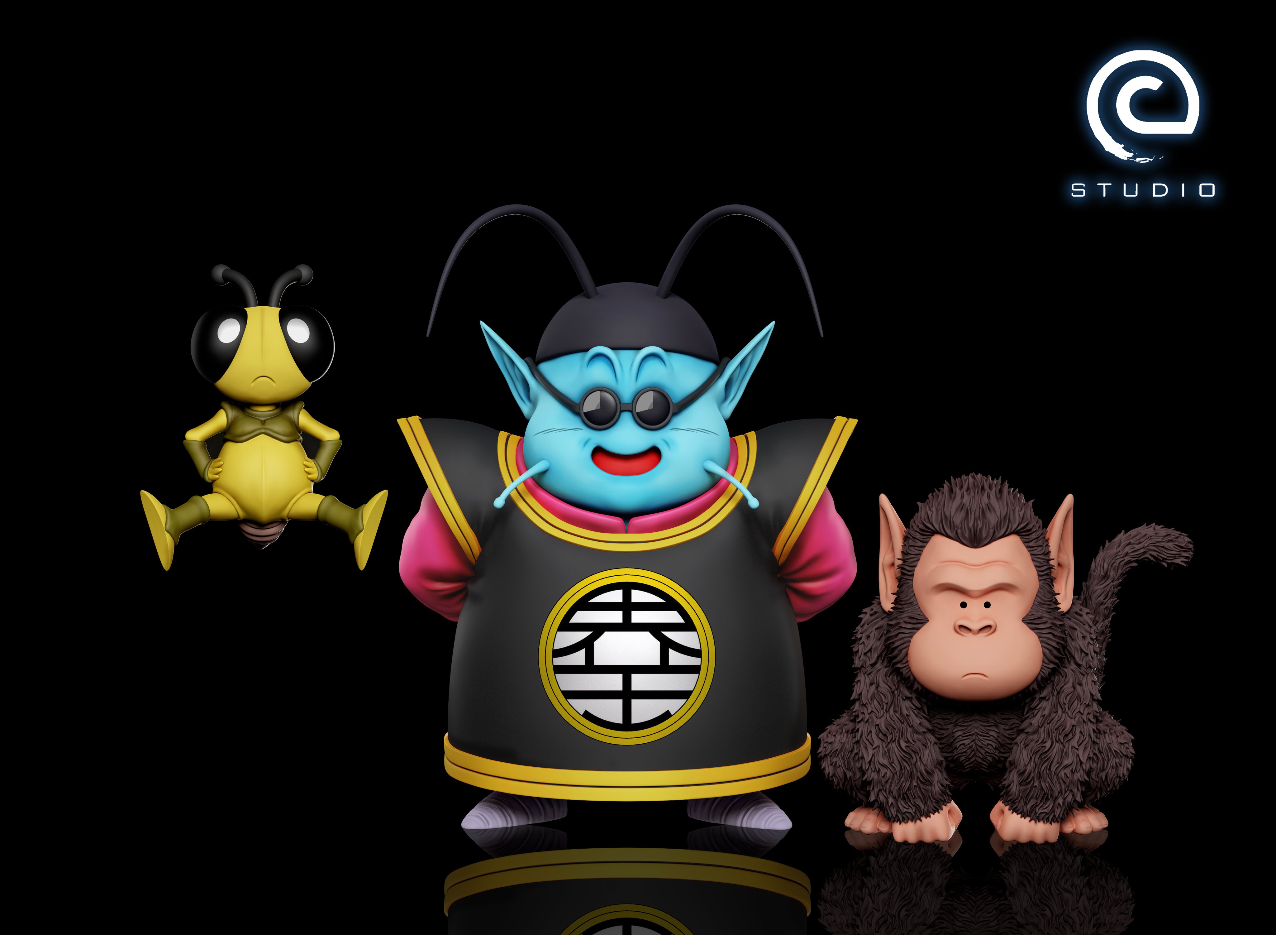 【七龍珠】C-STUDIO-地球入侵篇 巴布魯斯（猴子）& 古雷格利（飛蟲）