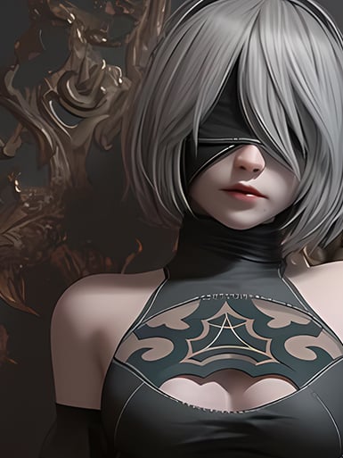 【週邊】巴洛克－尼爾：機械紀元 黑衣2B 裝飾畫 & 冰箱貼