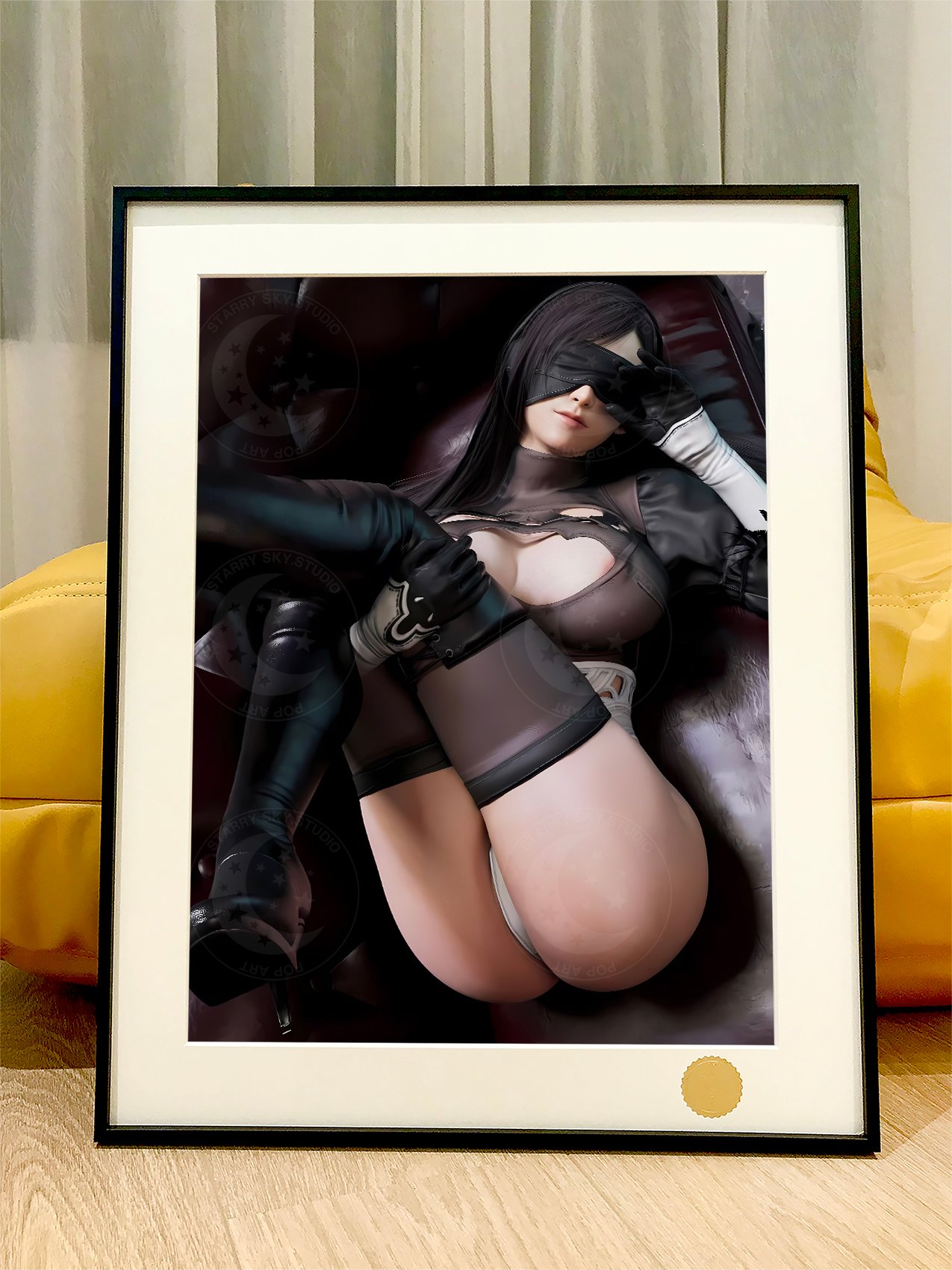 【週邊】星空工作室－FF7 最終幻想 2B蒂法 裝飾畫