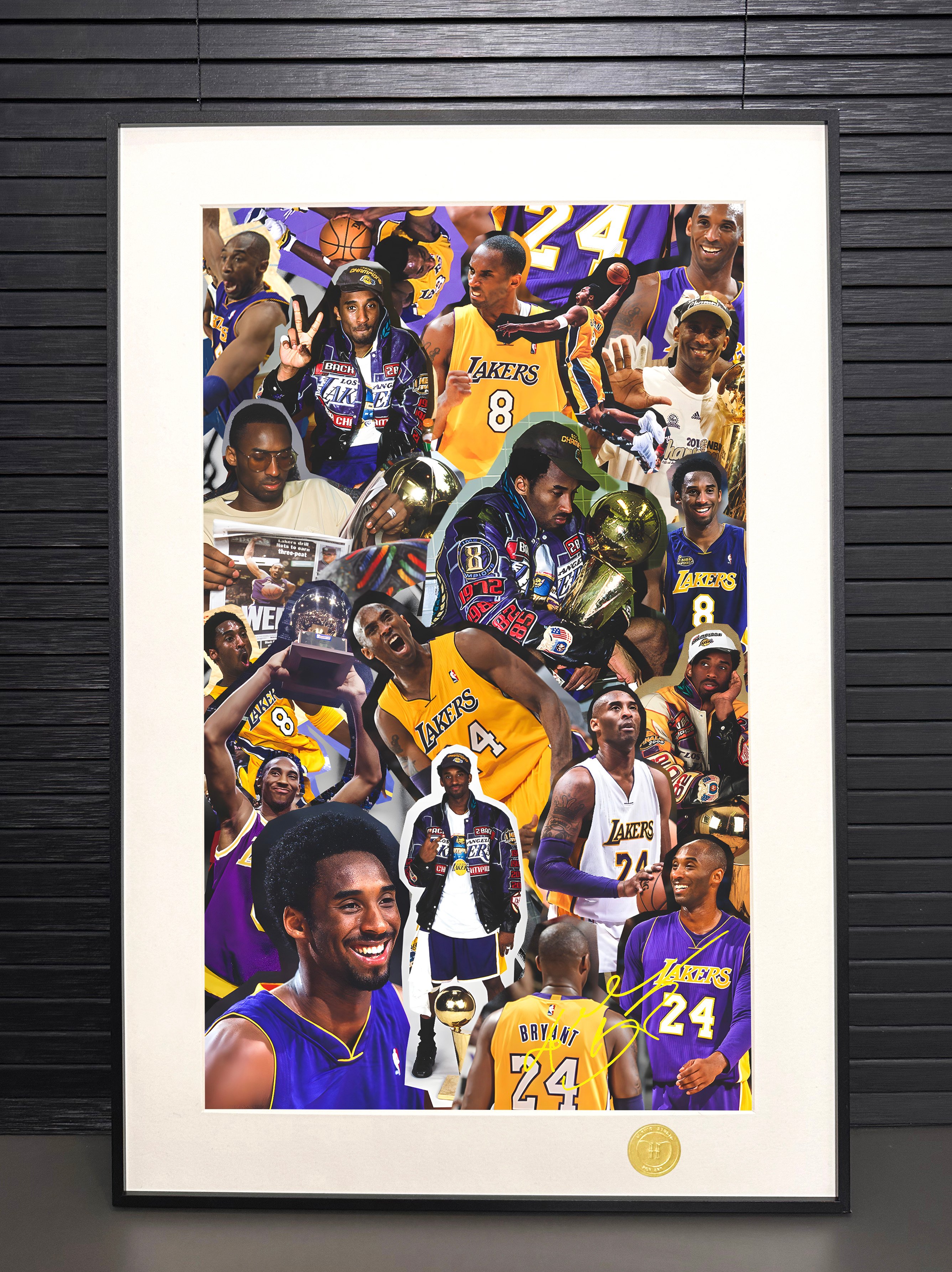 【週邊】H2工作室-科比布萊恩 NBA湖人隊小飛俠黑曼巴科比裝飾畫