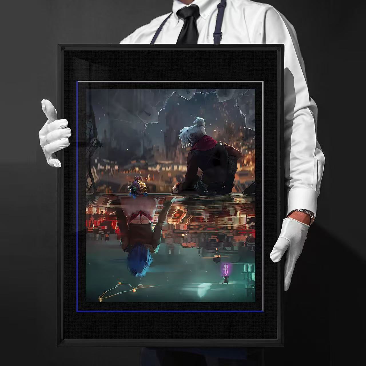 【週邊】千鳥社-英雄聯盟雙城之戰jinx金克絲艾克午睡毯地毯裝飾畫