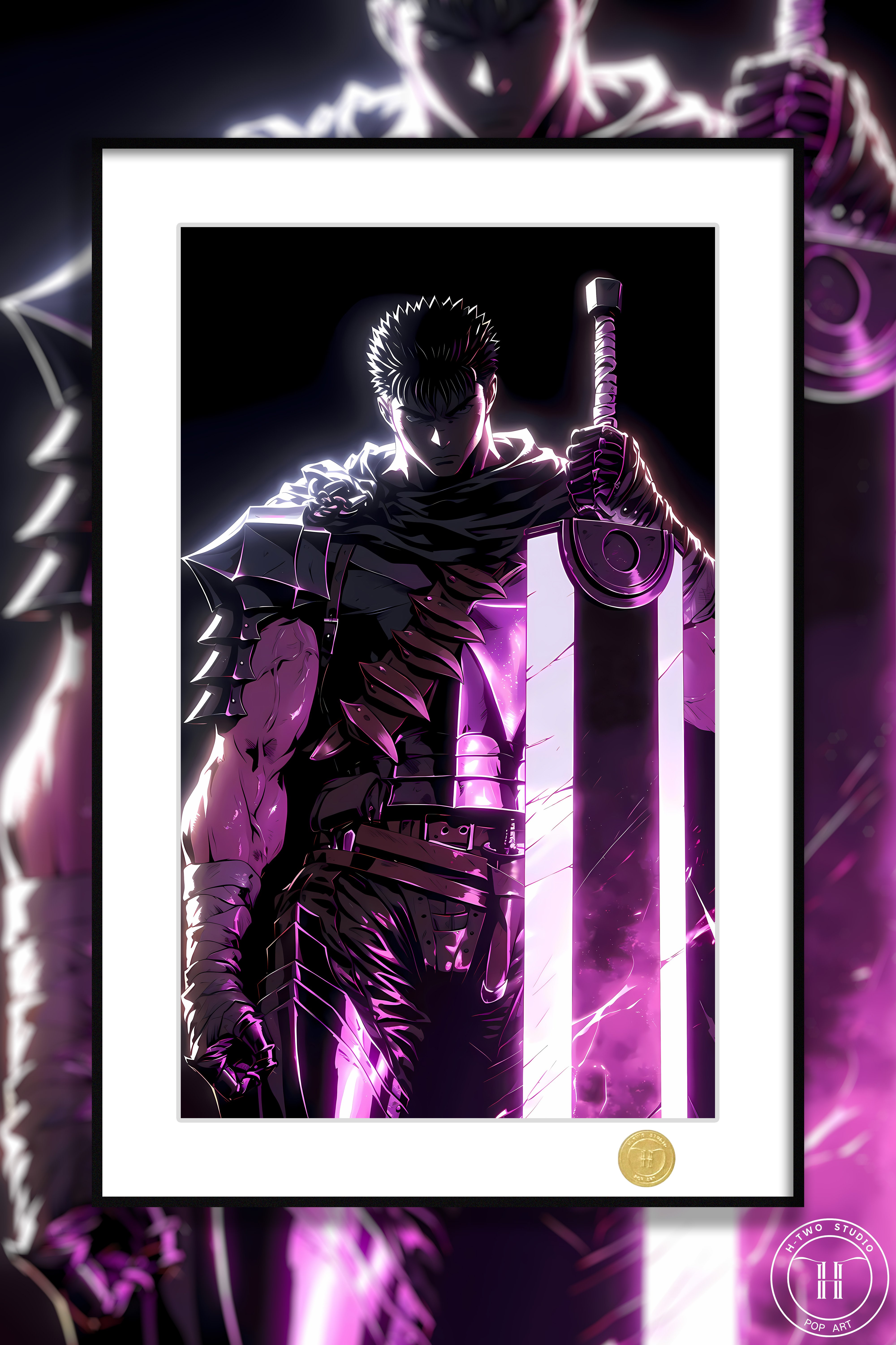 【週邊】H2工作室-劍風傳奇格斯 烙印戰士烙印勇士Berserk裝飾畫