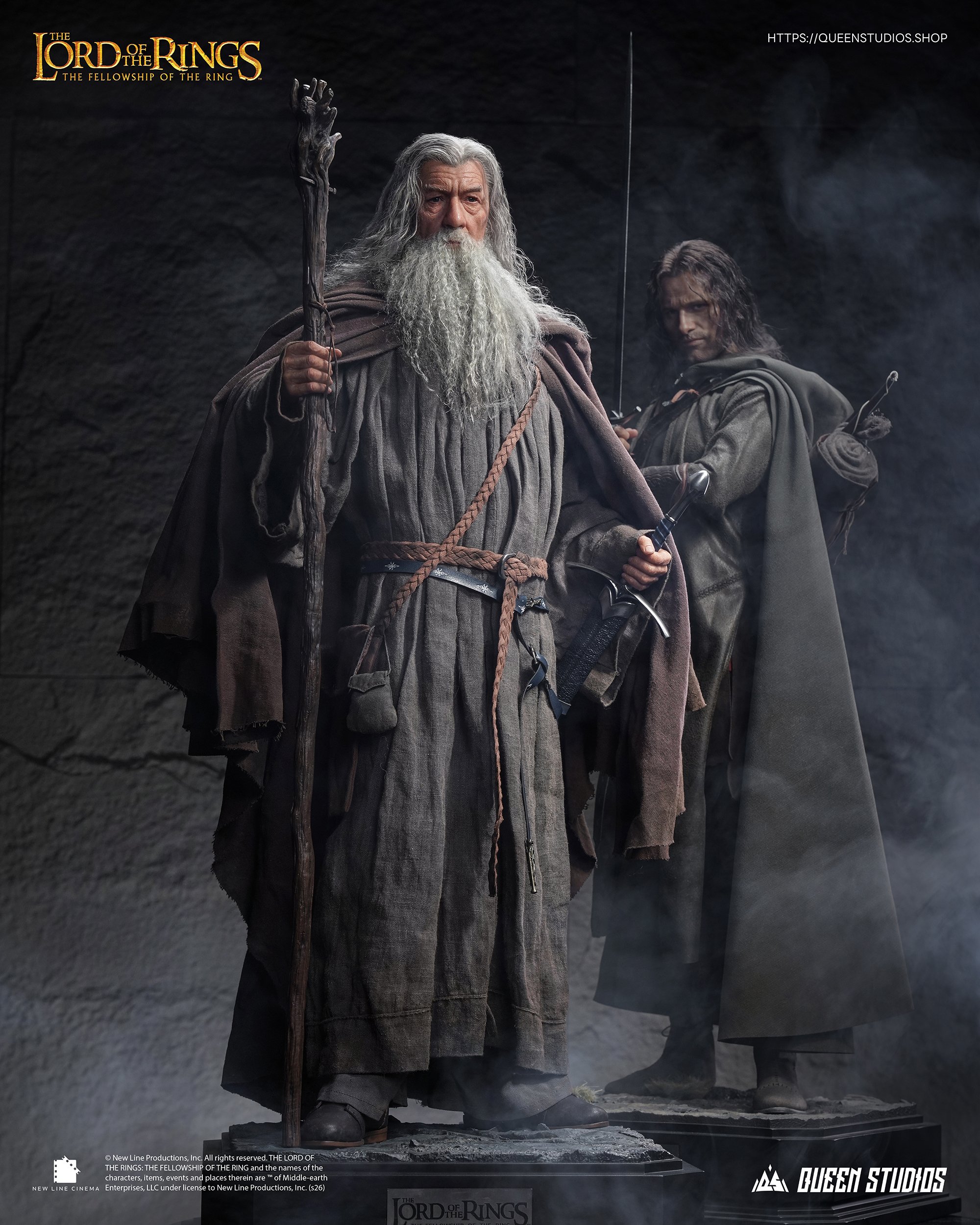 【正版授權】Queen Studios－魔戒首部曲：魔戒現身 甘道夫 1/3 全身像
