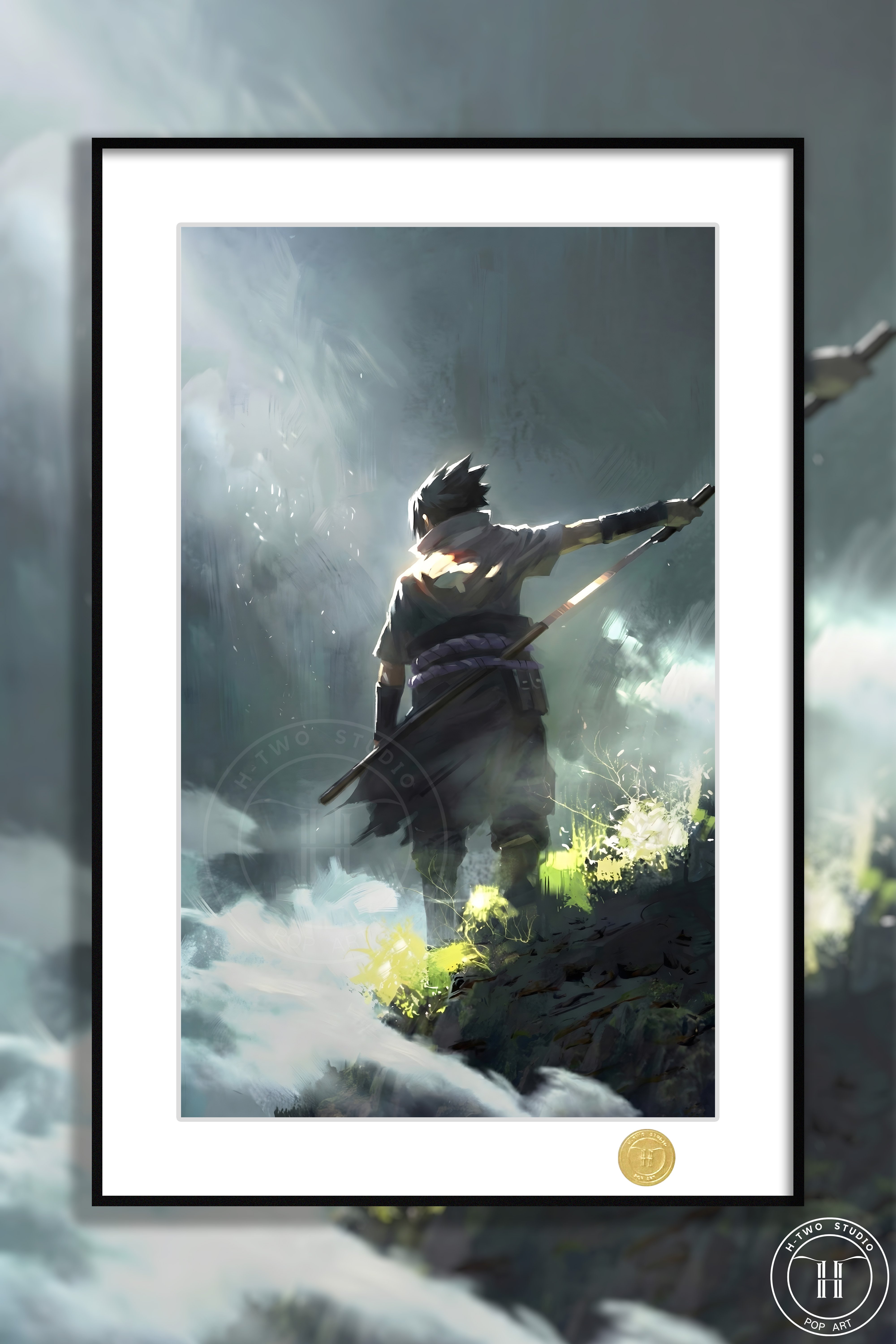 【週邊】H2工作室－火影忍者 背影佐助 裝飾畫