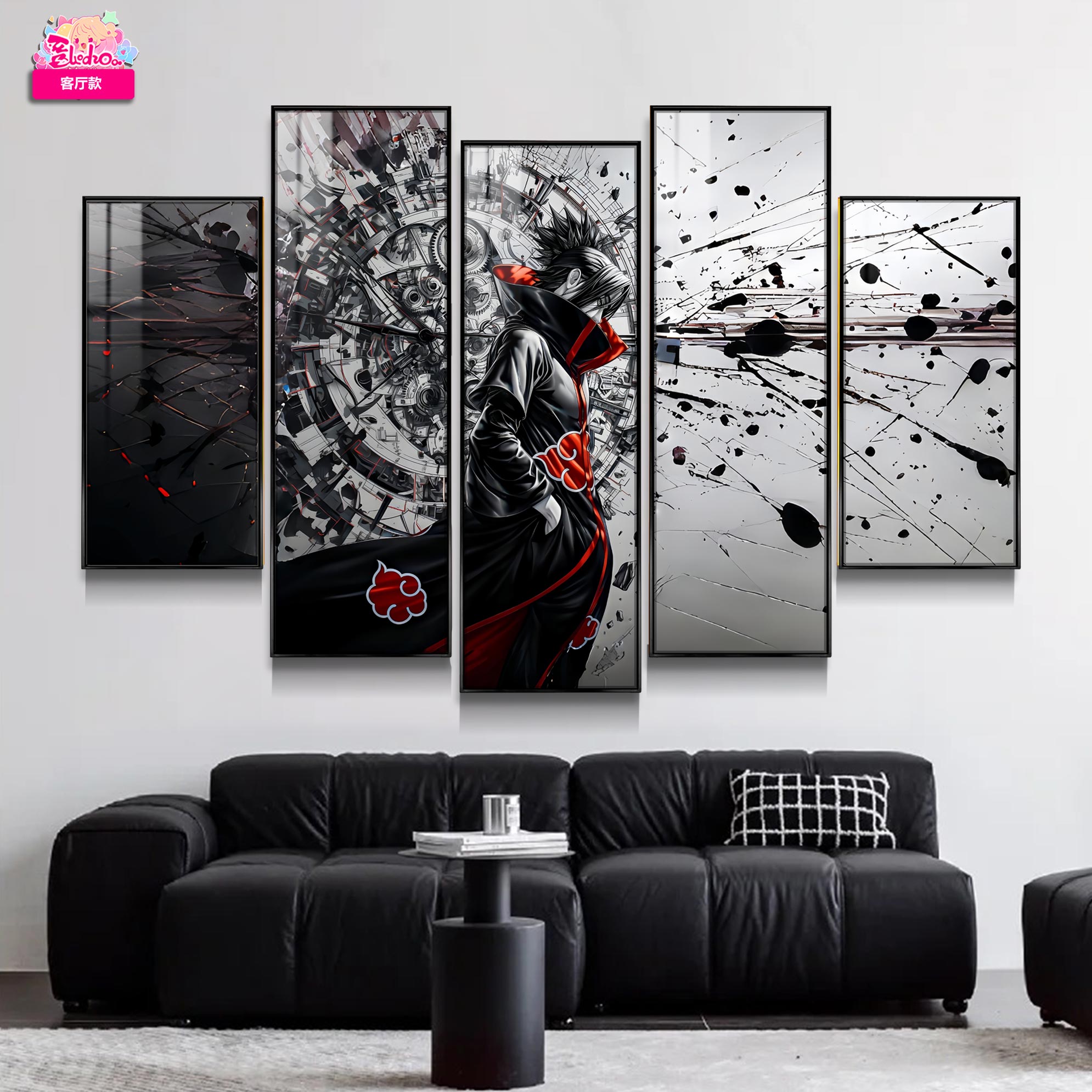 【週邊】阿喵畫社－火影忍者 曉組織 佐助 異形套組裝飾畫