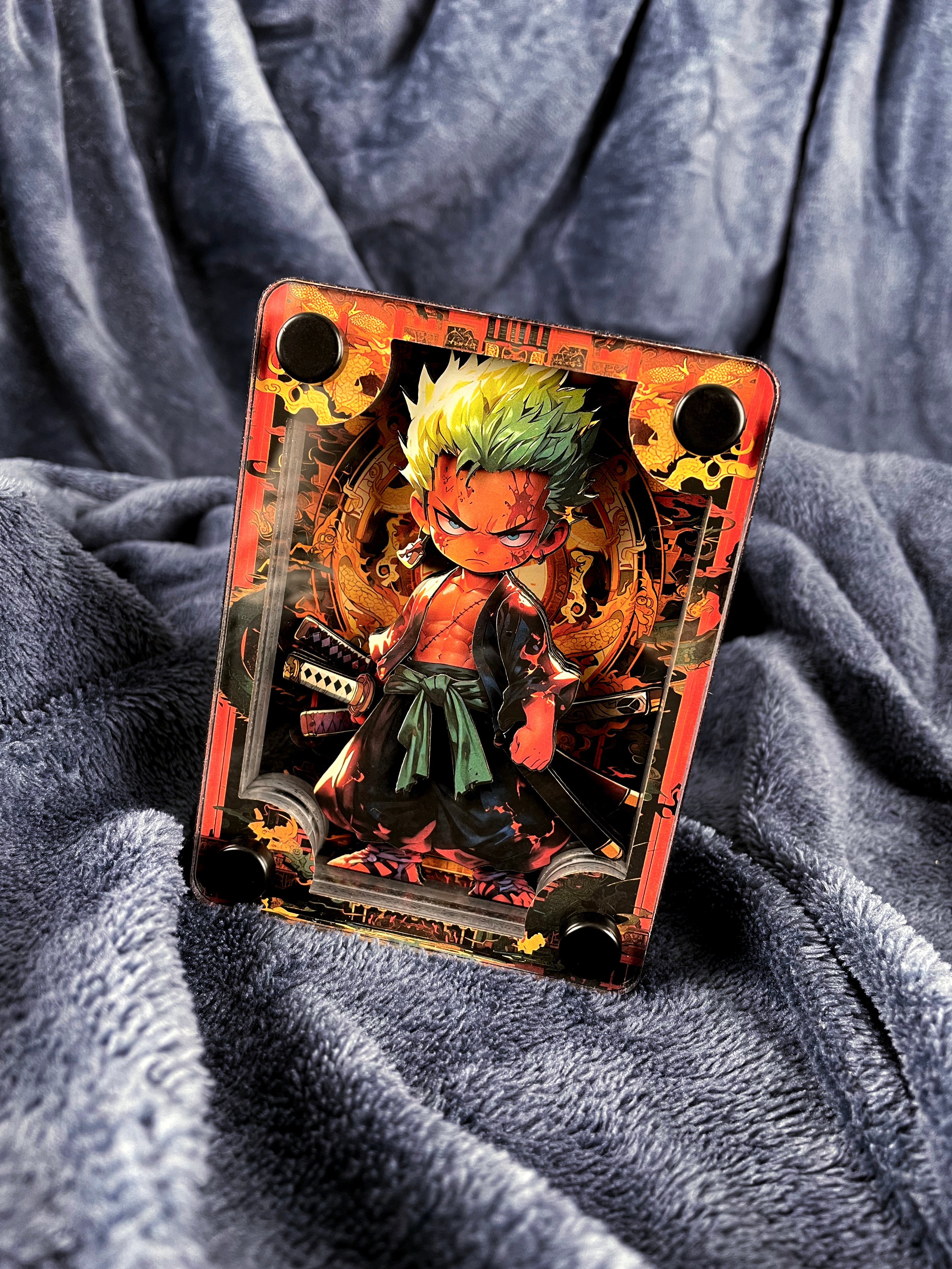 【週邊】萌萌匠-Onepiece海賊王羅羅諾亞佐羅小索隆立體壓克力磚擺台