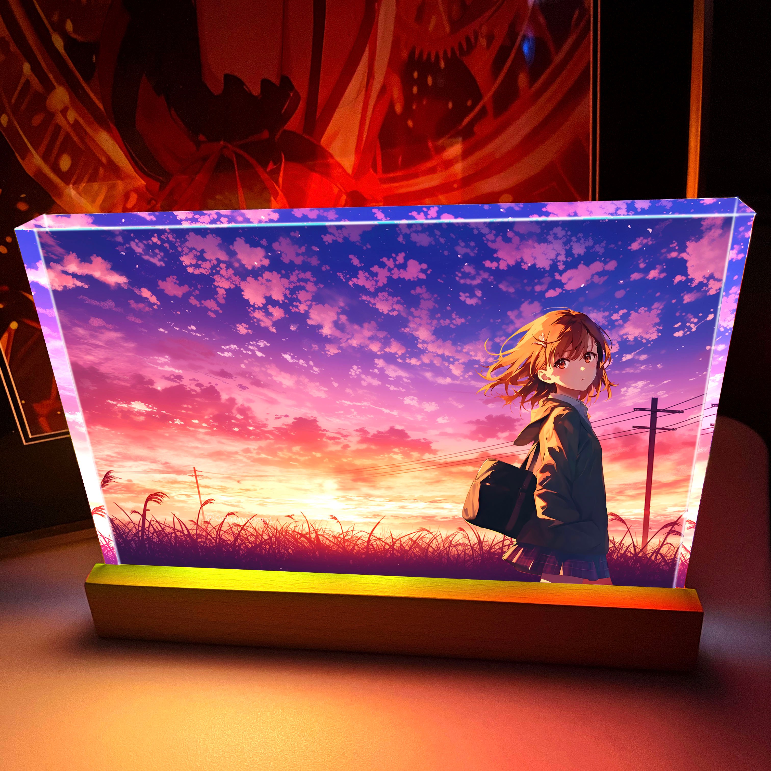 【週邊】阿喵畫社-晚霞 禦坂美琴發光透明卡磚