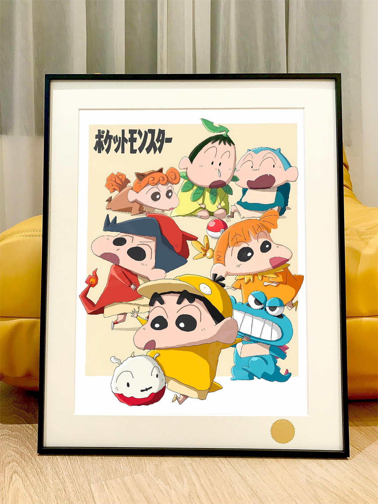 【週邊】星空工作室－蠟筆小新 寶可夢春日部 裝飾畫