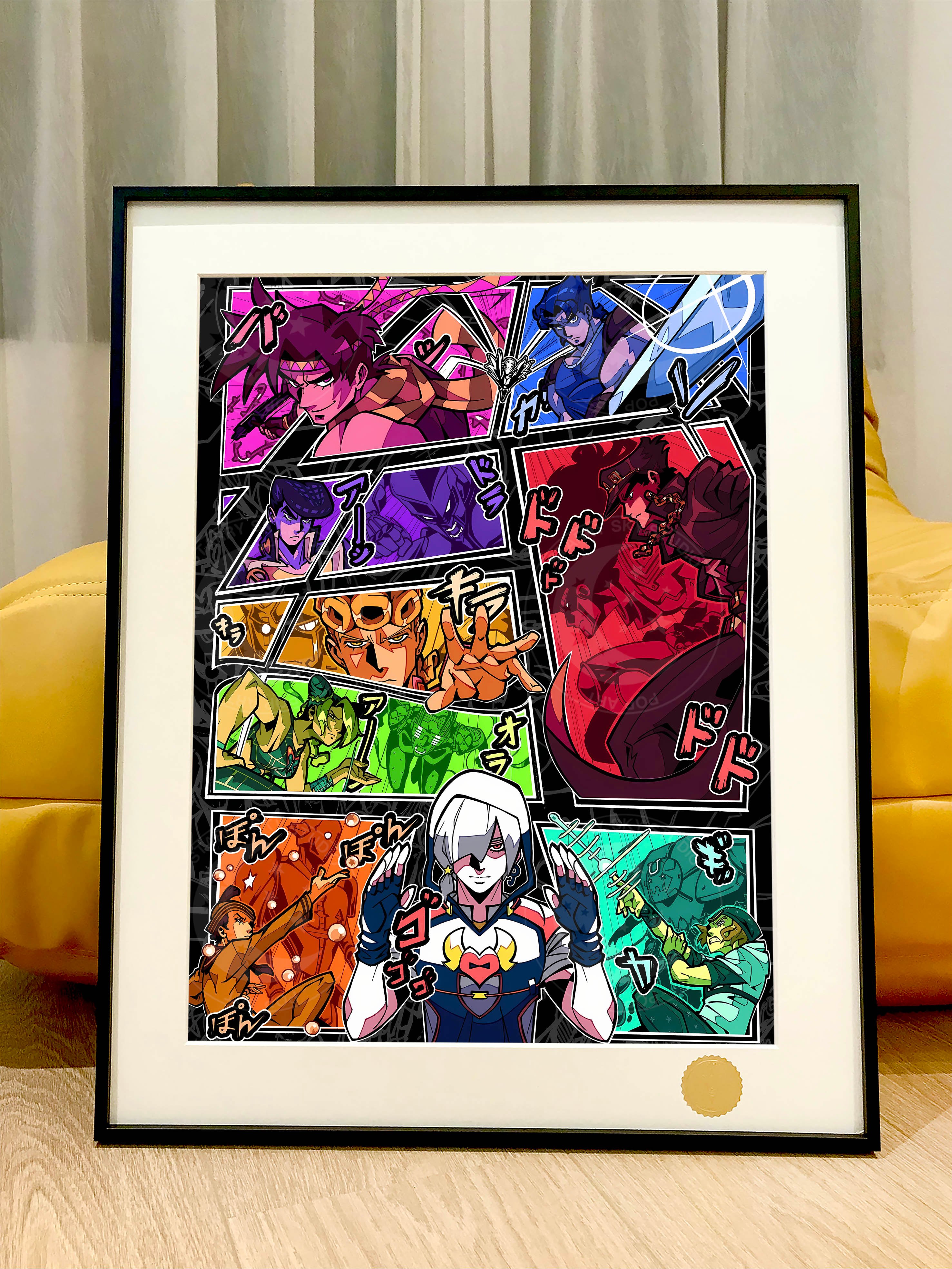 【週邊】星空工作室-九喬 jojo的巧妙冒險承太郎東方仗助白金之星動漫二次元裝飾畫