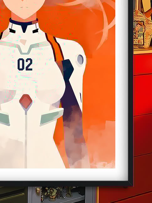 【週邊】巴洛克－新世紀福音戰士 明日香&零 裝飾畫&冰箱貼