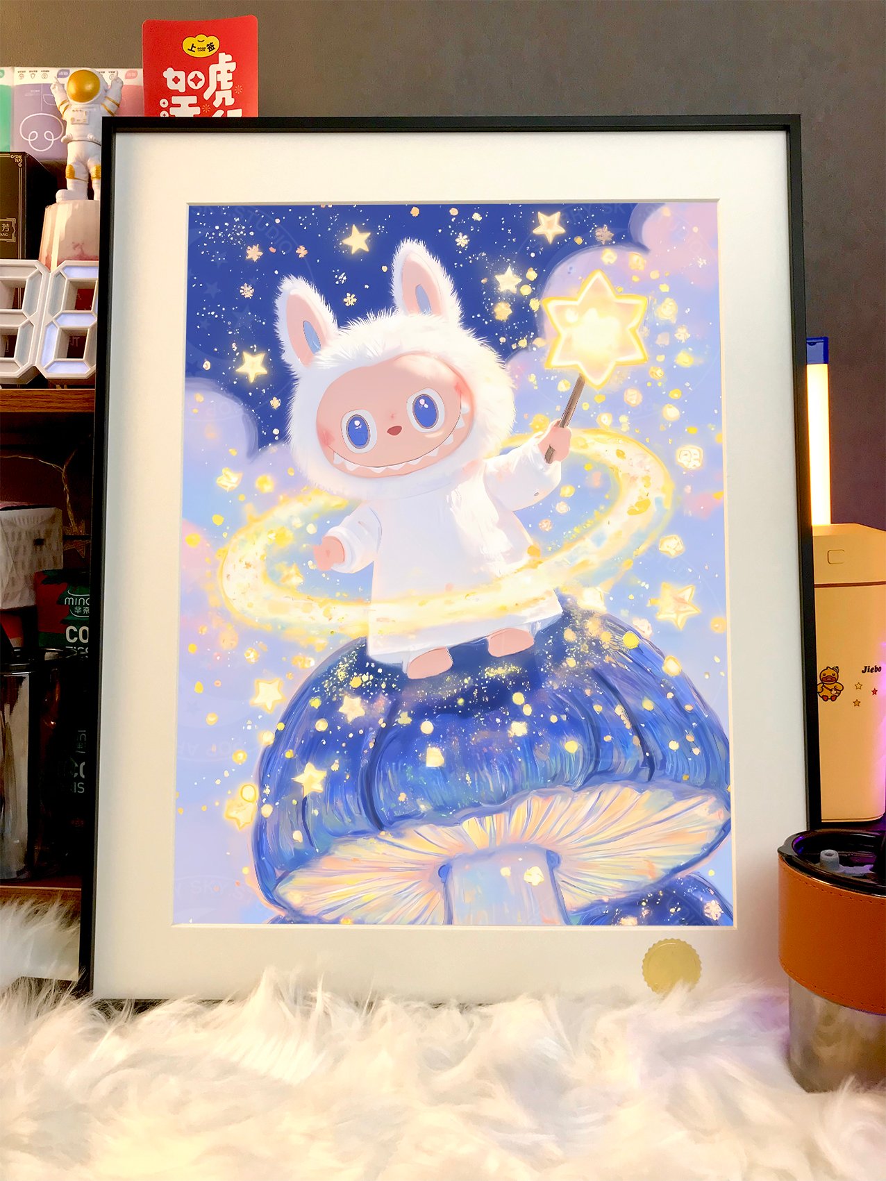 【週邊】星空工作室-星星拉布布 LABUBU潮流藝術版畫動畫二次元裝飾畫