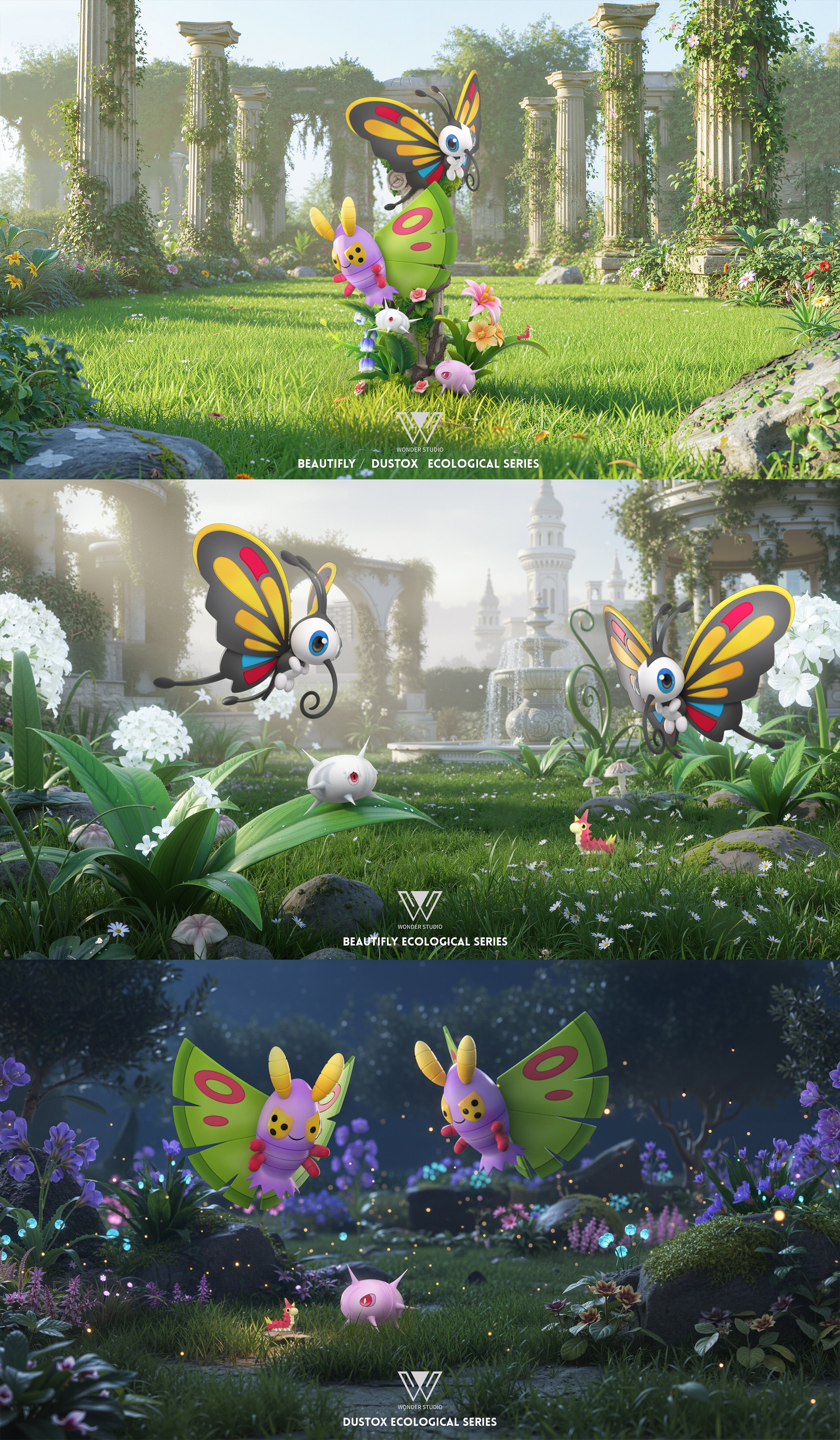 【寶可夢】玩得Wonder studio-毒粉蛾 狩獵鳳蝶進化組