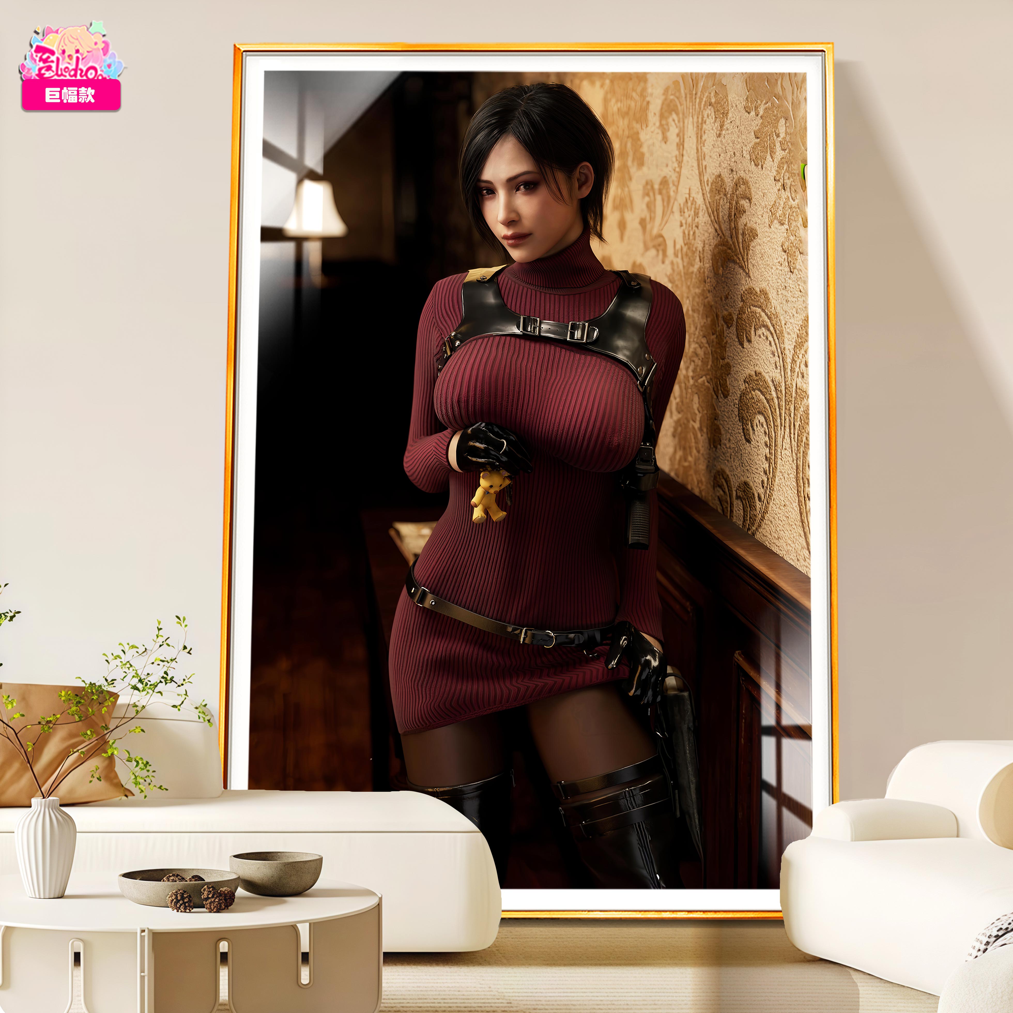 【週邊】阿喵畫社－惡靈古堡 站姿 艾達王 裝飾畫