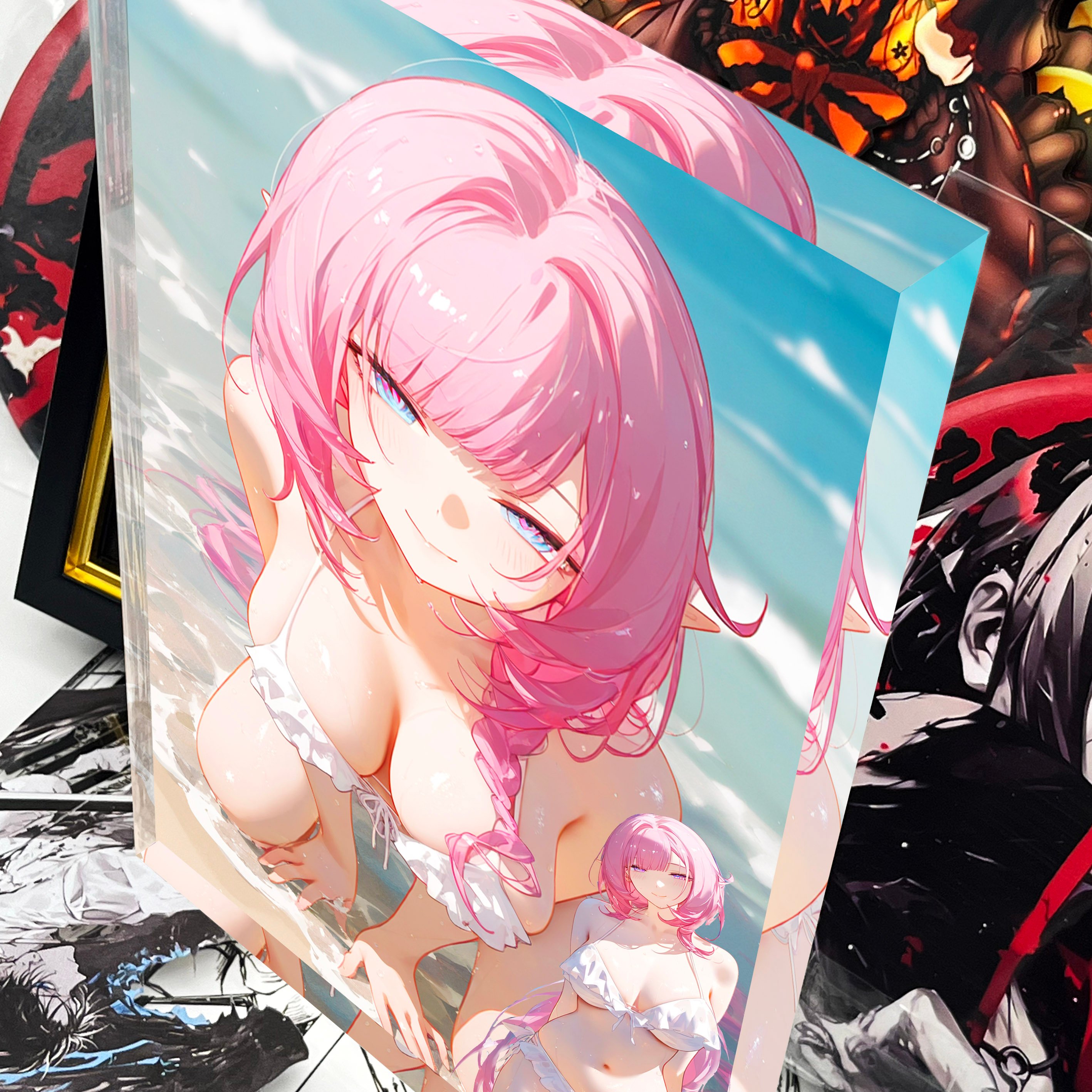 【週邊】阿喵畫社-海風吹吹 愛莉希雅透明卡磚