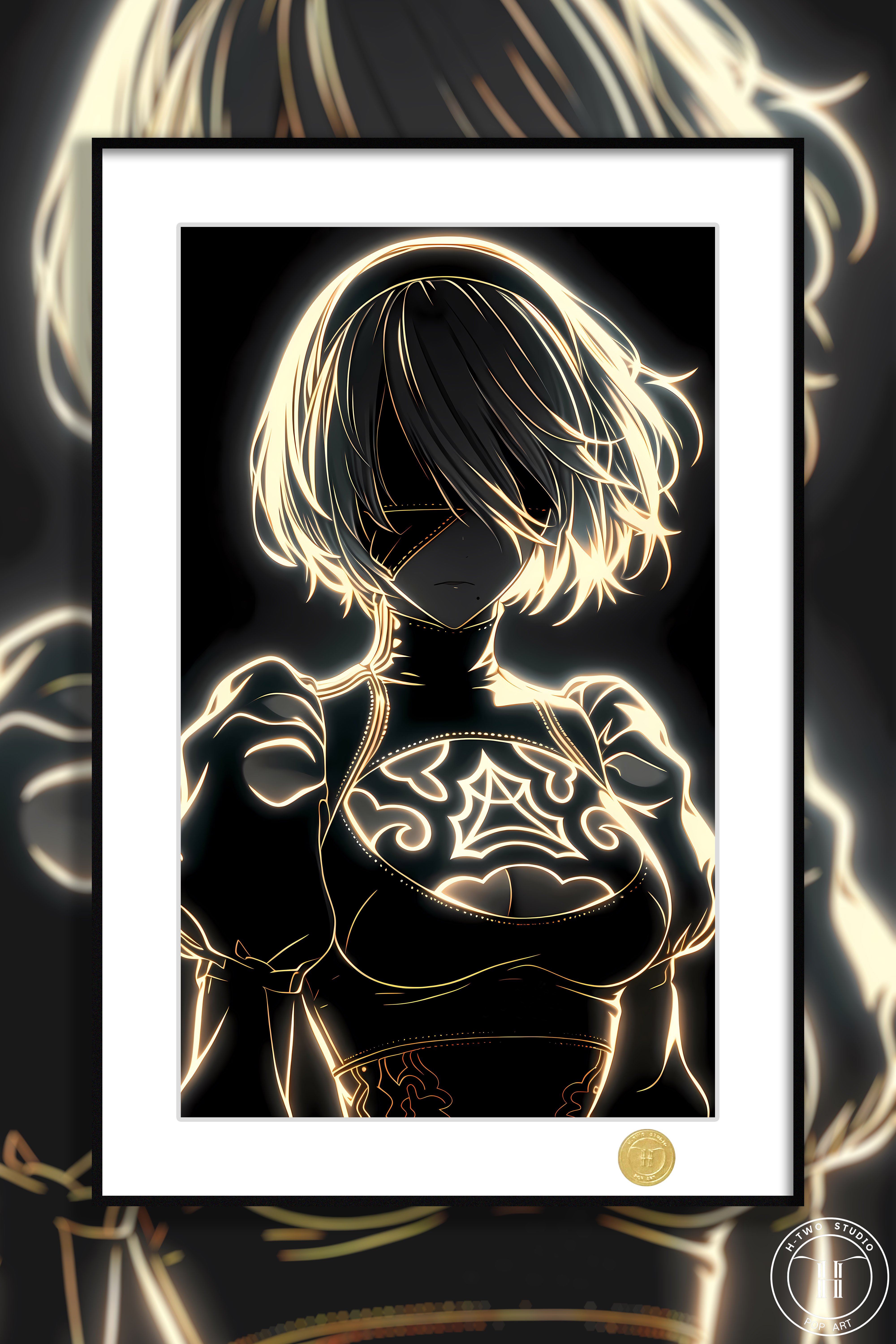 【週邊】H2工作室-2B 尼爾機械紀元尤爾哈2B裝飾畫