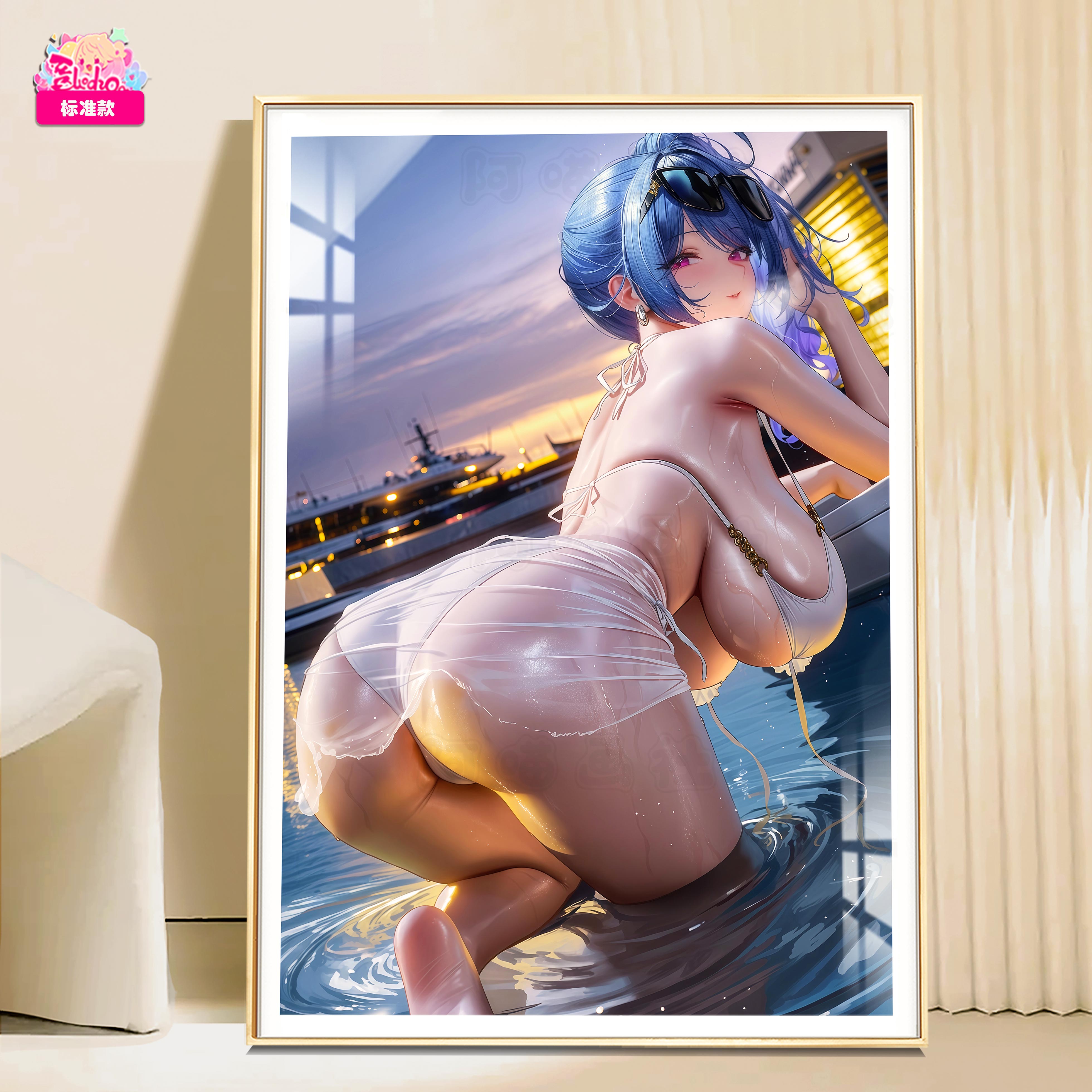 【週邊】阿喵畫社－碧藍航線 晚霞 聖路易斯 裝飾畫